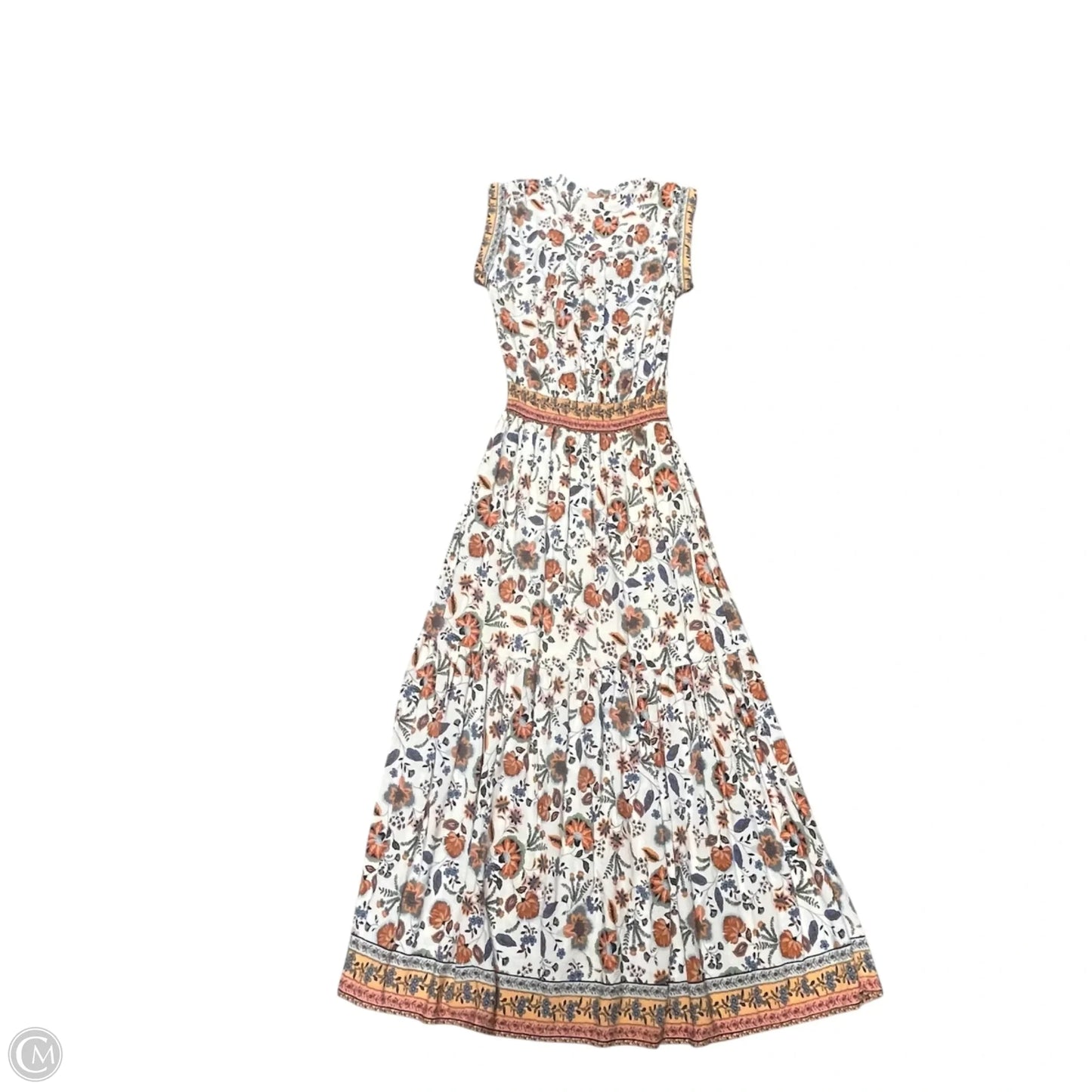 Dress Casual Maxi By  Gibson Look In Blue & Orange, Size: Xs