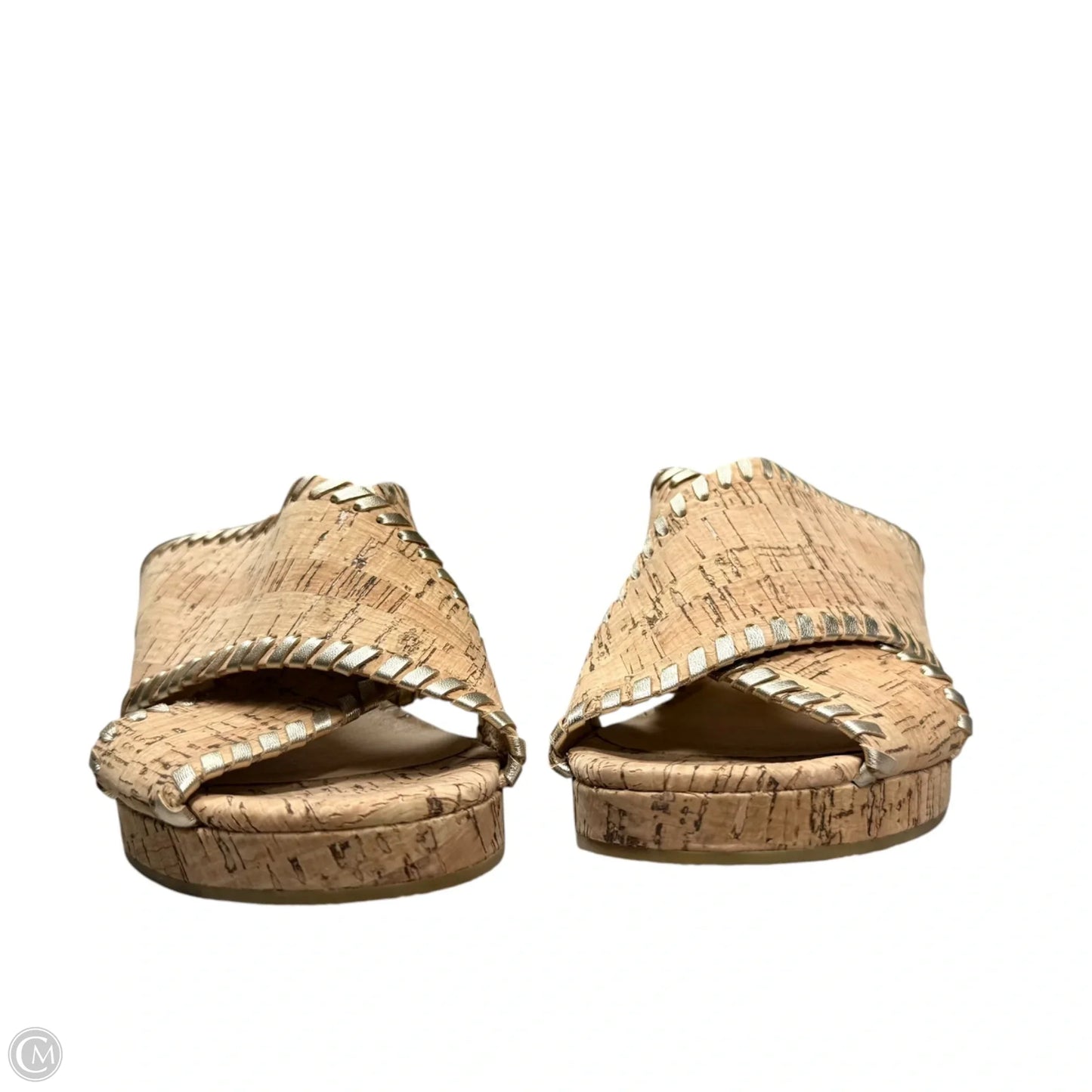 Sandals Heels Wedge By Jack Rogers In Tan, Size: 7.5