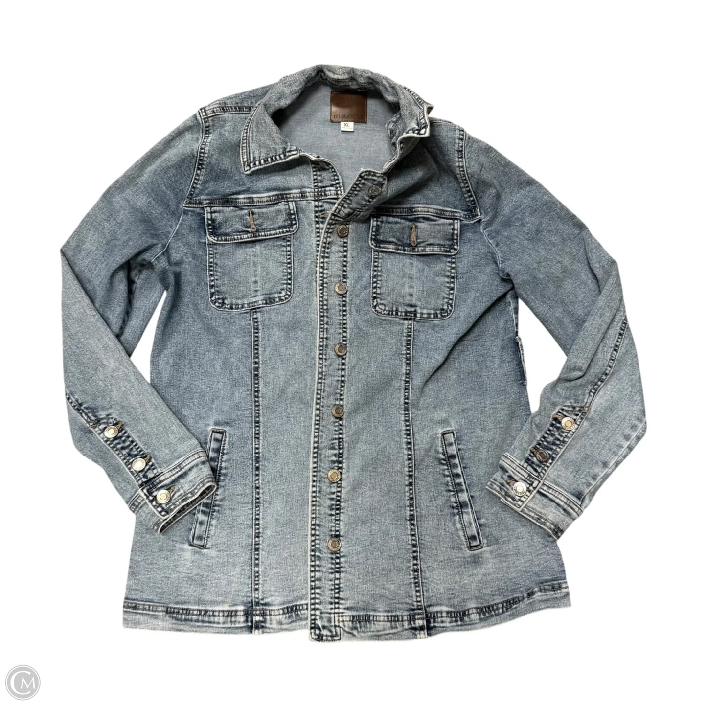 Jacket Denim By Maurices In Blue Denim, Size: Xl