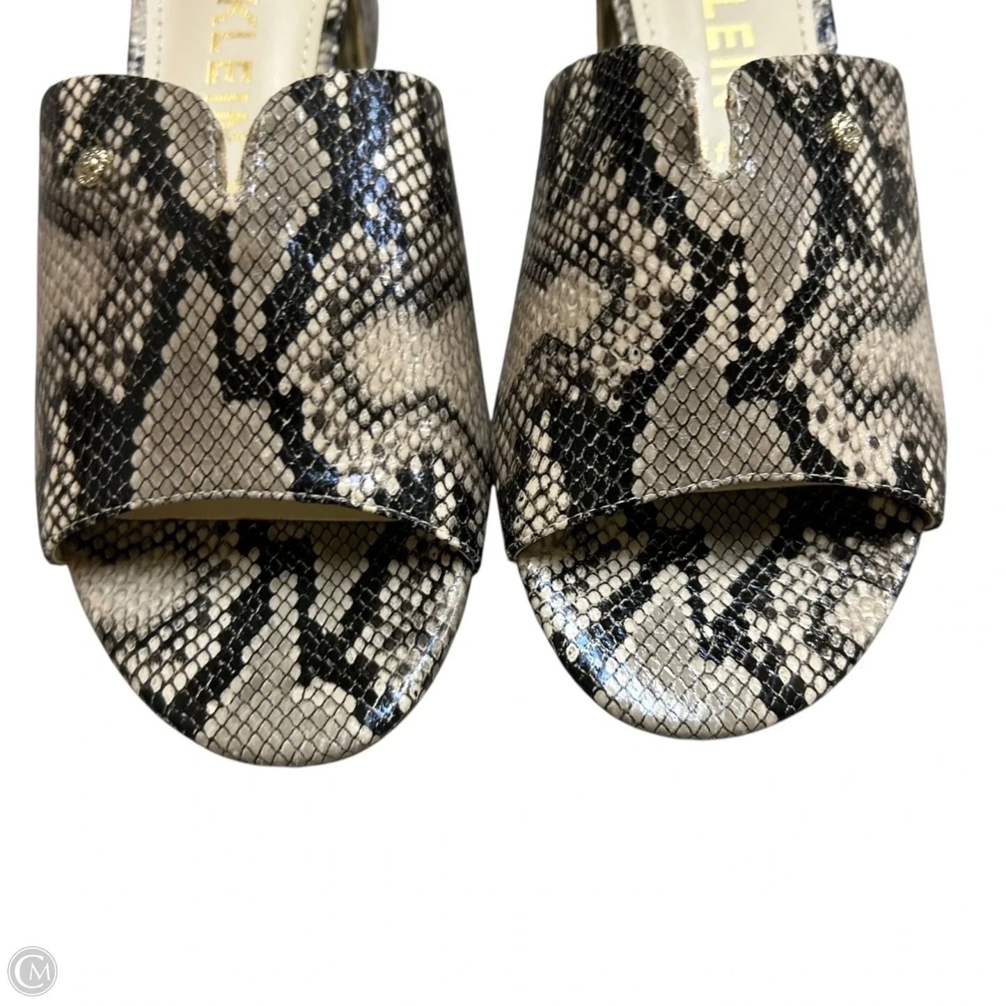 Sandals Heels Block By Anne Klein In Snakeskin Print, Size: 7.5