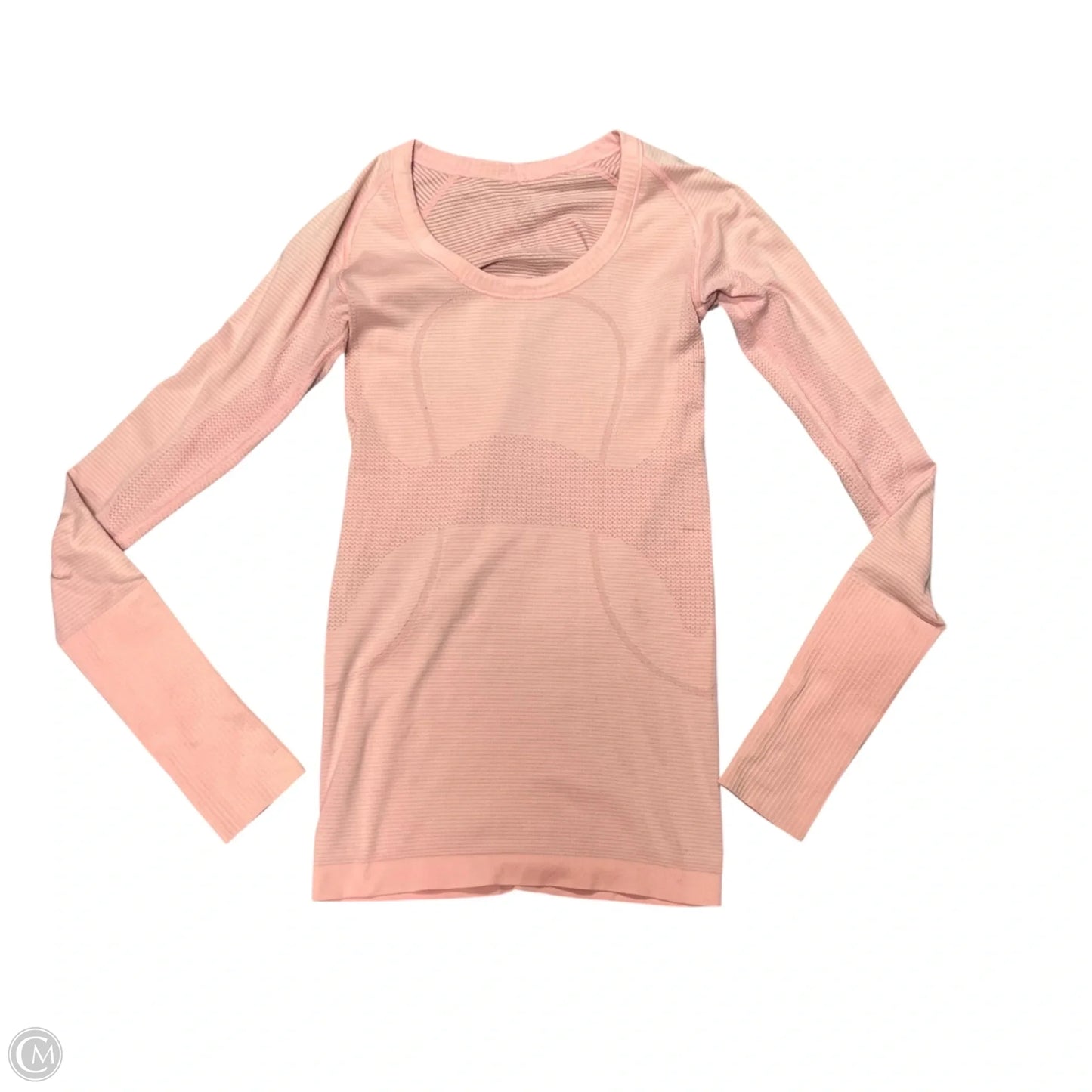Athletic Top Long Sleeve Crewneck By Lululemon In Peach, Size: Xs