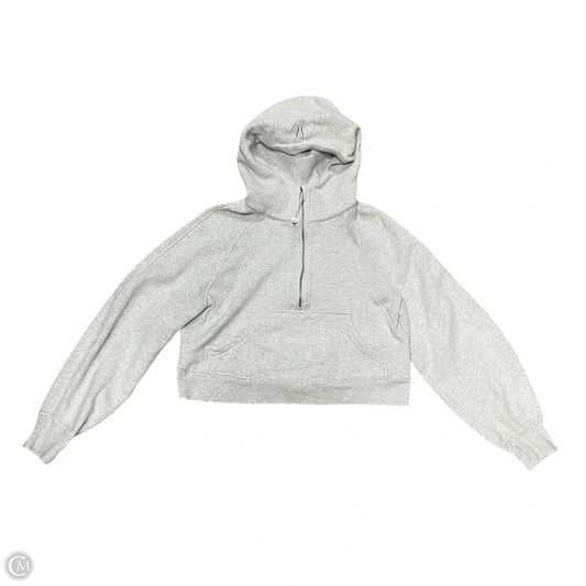 Athletic Sweatshirt Hoodie By Lululemon In Grey, Size: Xs