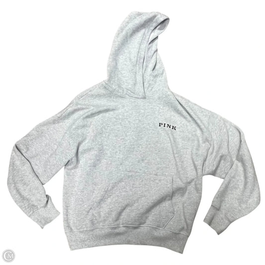 Sweatshirt Hoodie By Pink In Grey, Size: M