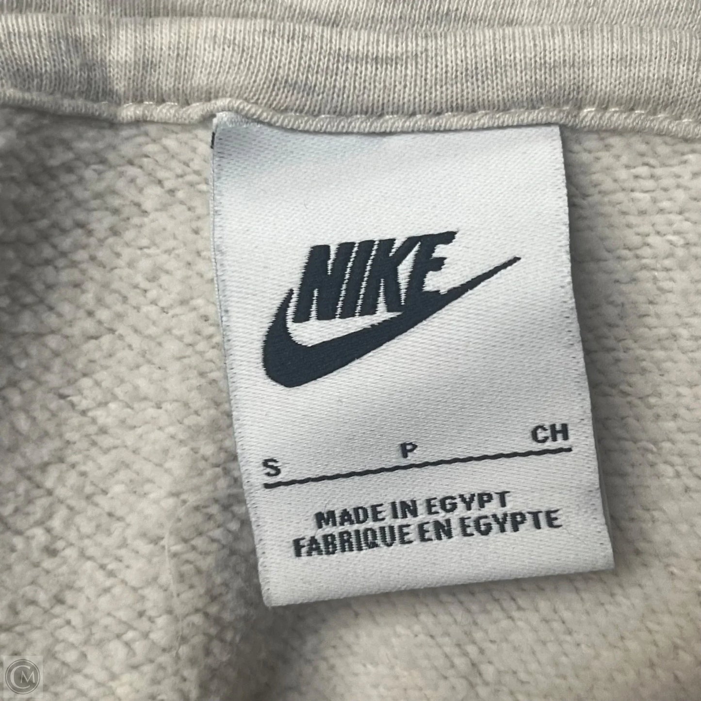 Athletic Sweatshirt Hoodie By Nike In Grey & Tan, Size: S