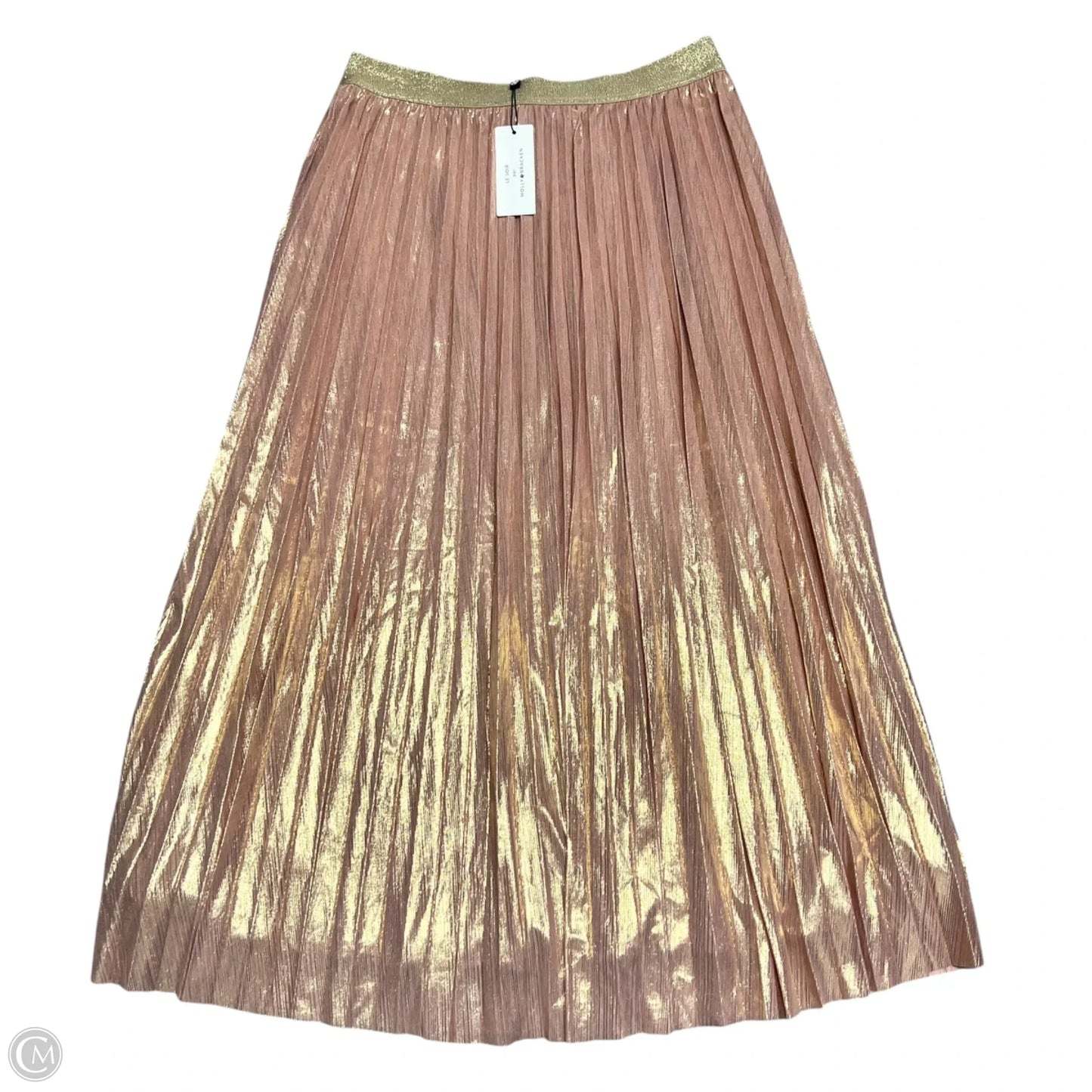 Skirt Maxi By Molly Bracken In Gold & Pink, Size: 0