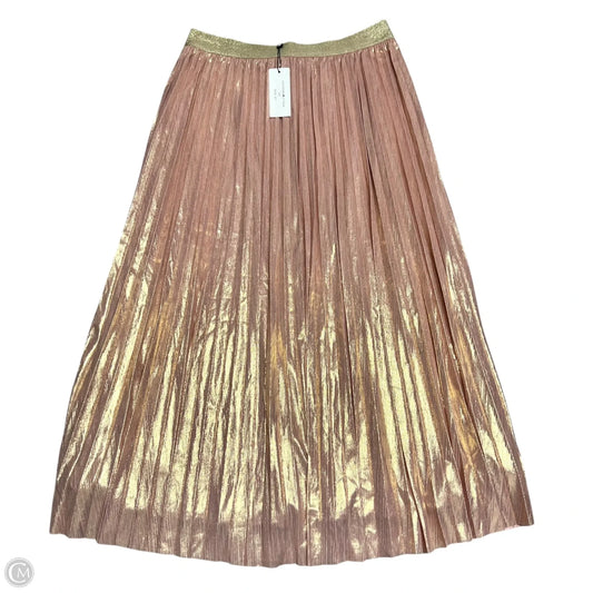 Skirt Maxi By Molly Bracken In Gold & Pink, Size: 12