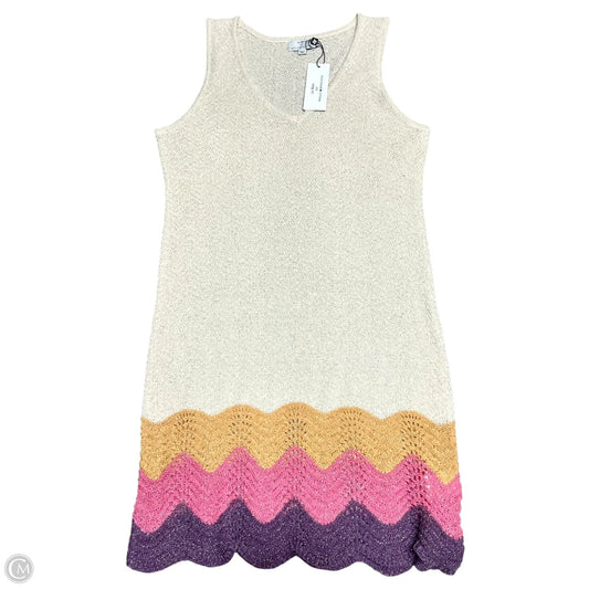 Dress Casual Midi By Molly Bracken In Purple & Tan, Size: L