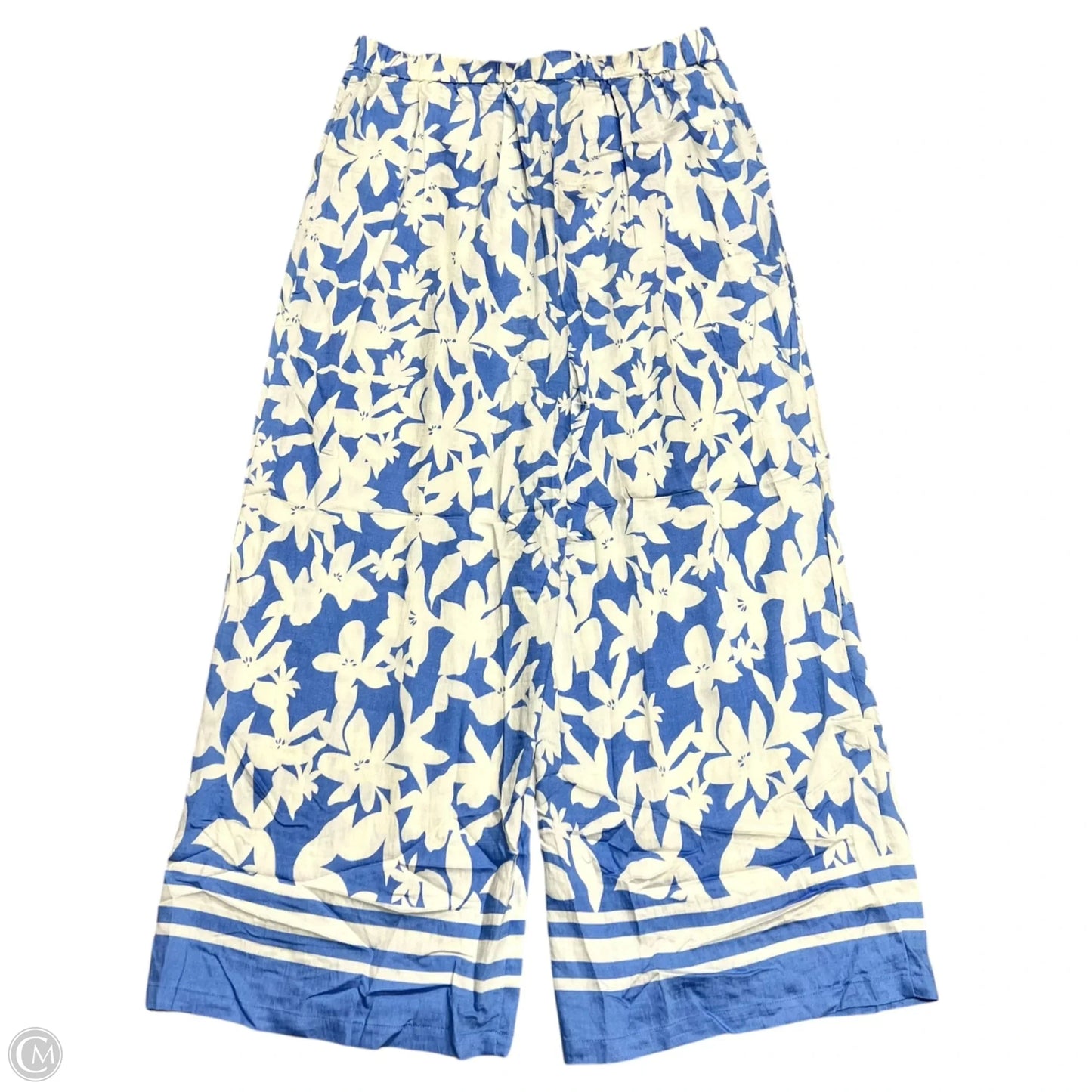 Pants Wide Leg By Lili Sidonio In Blue & White, Size: 4