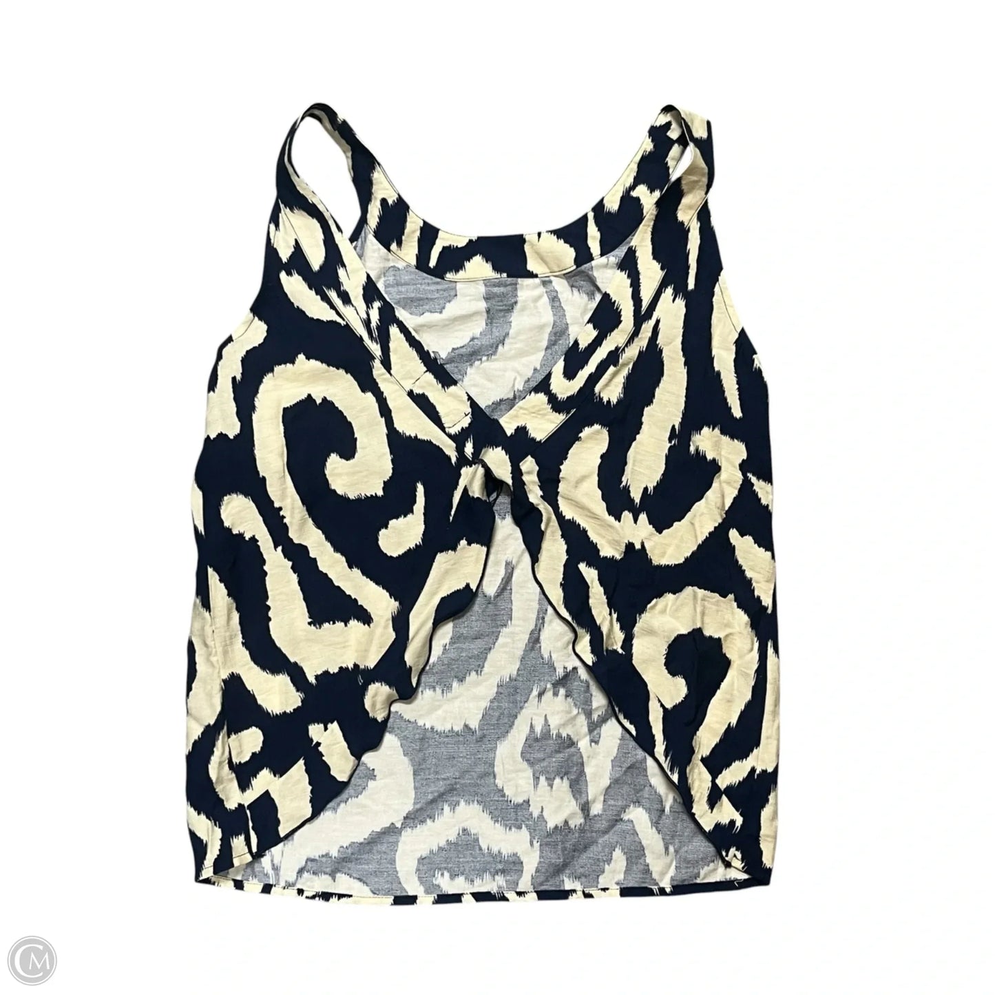 Top Sleeveless By Molly Bracken In Blue & Cream, Size: S