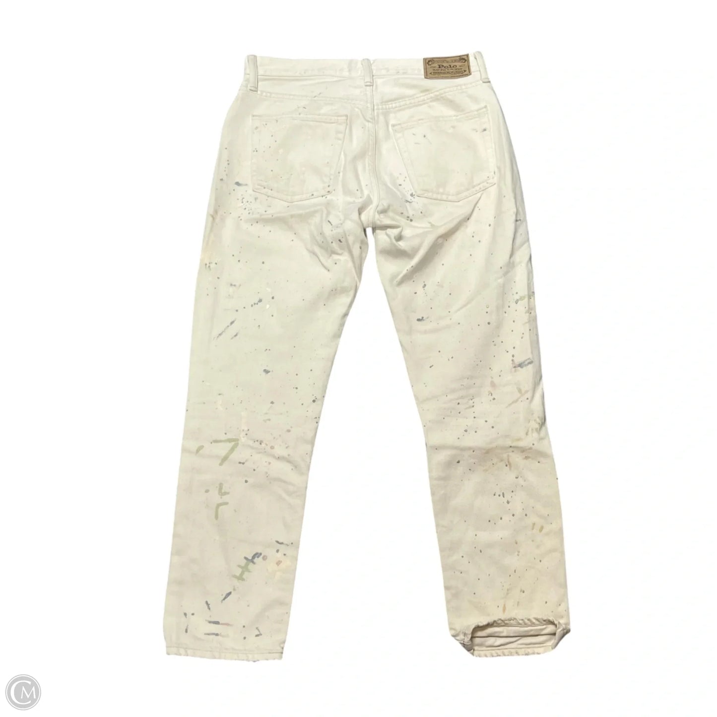 Jeans Straight By Polo Ralph Lauren In Cream Denim, Size: 2