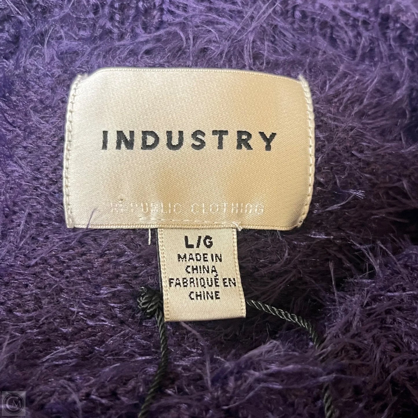 Sweater Cardigan By Industry In Purple, Size: L