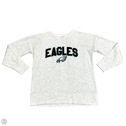 Athletic Sweatshirt Crewneck By Nfl In Green & Grey, Size: S