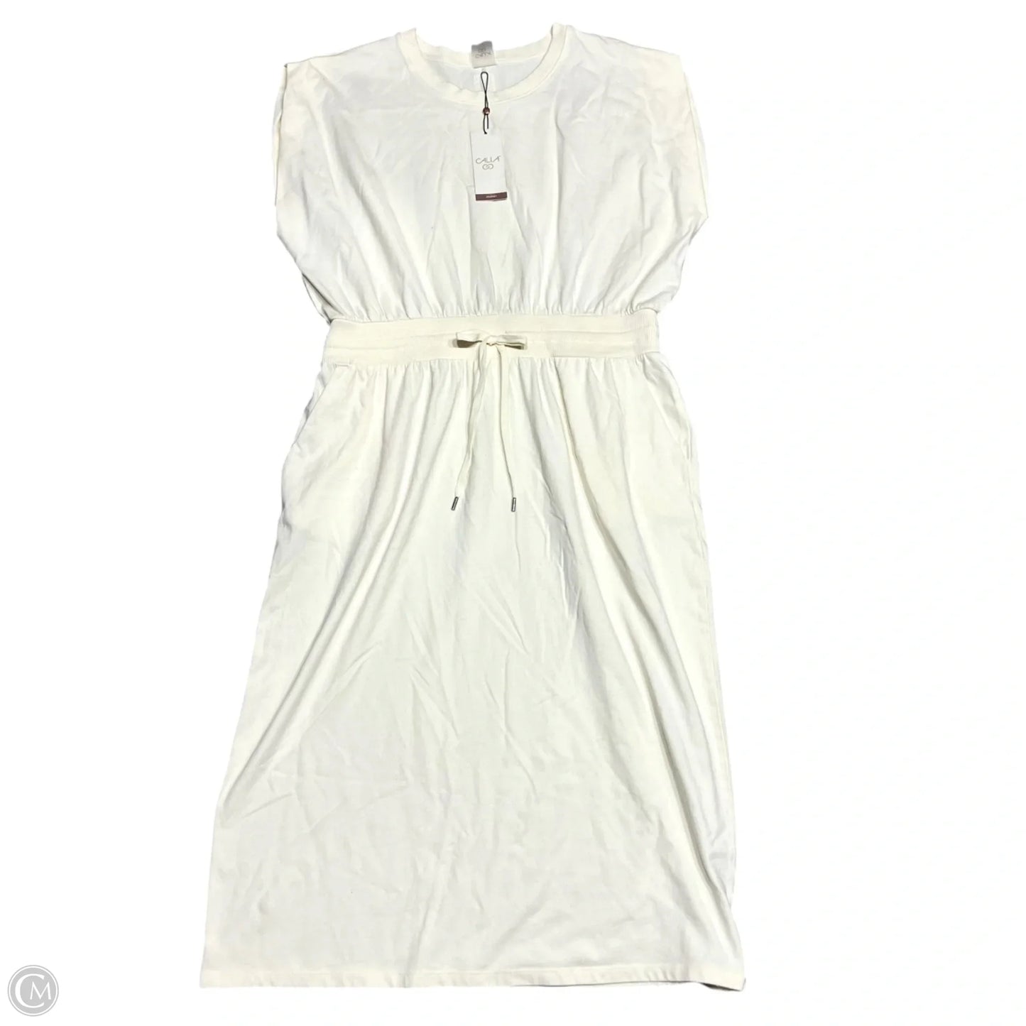 Athletic Dress By Calia In Cream, Size: Xxl