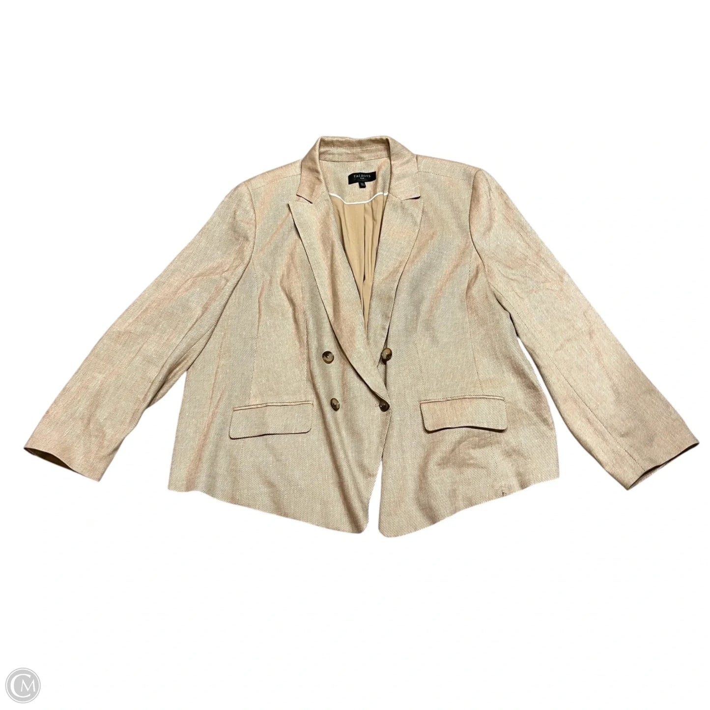 Blazer By Talbots In Tan, Size: 2x