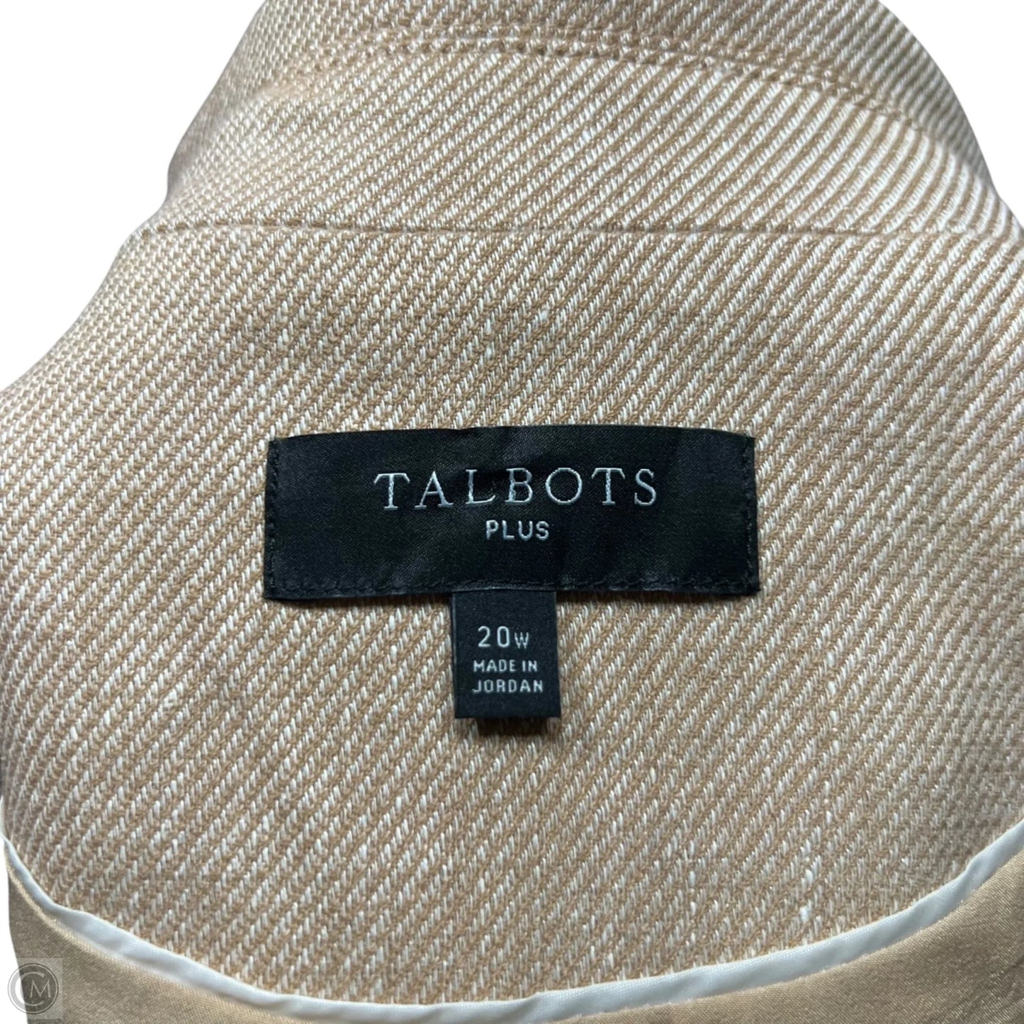 Blazer By Talbots In Tan, Size: 2x