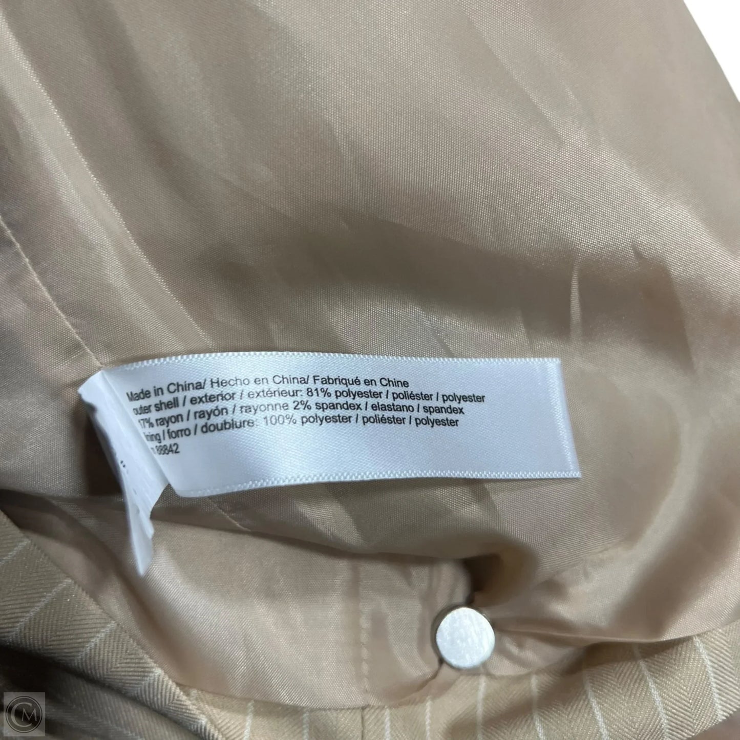Blazer By Eloquii In Tan & White, Size: 2x