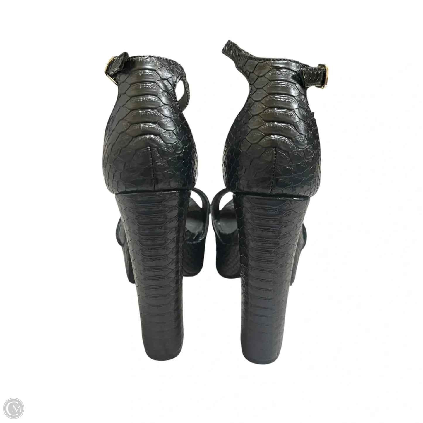 Sandals Heels Block By Steve Madden In Black, Size: 7