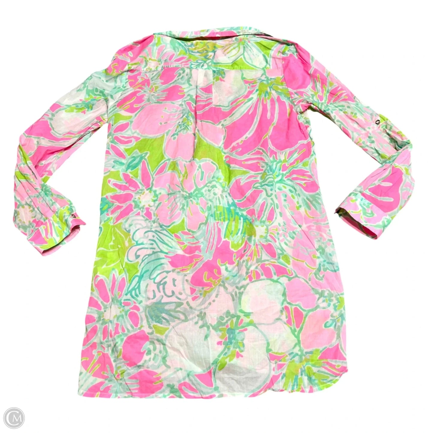 Dress Designer By Lilly Pulitzer In Green & Pink, Size: S