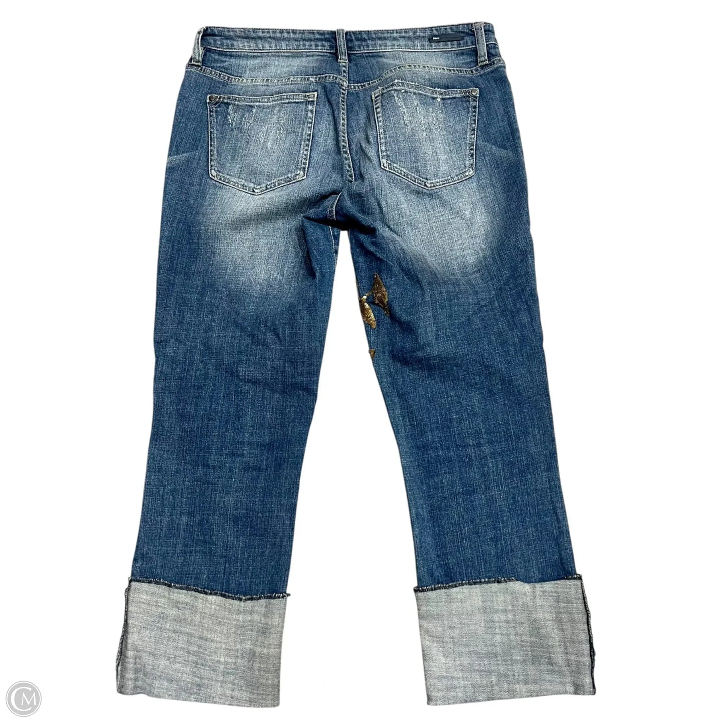Jeans Cropped By Pilcro In Blue Denim, Size: 6