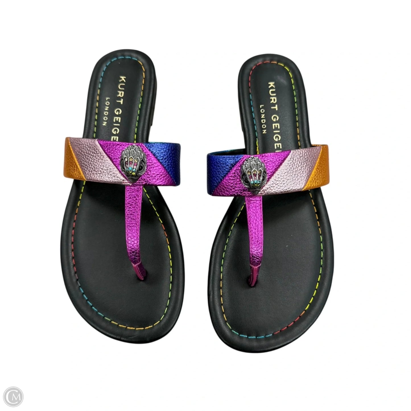 Sandals Designer By Kurt Geiger In Rainbow Print, Size: 6.5