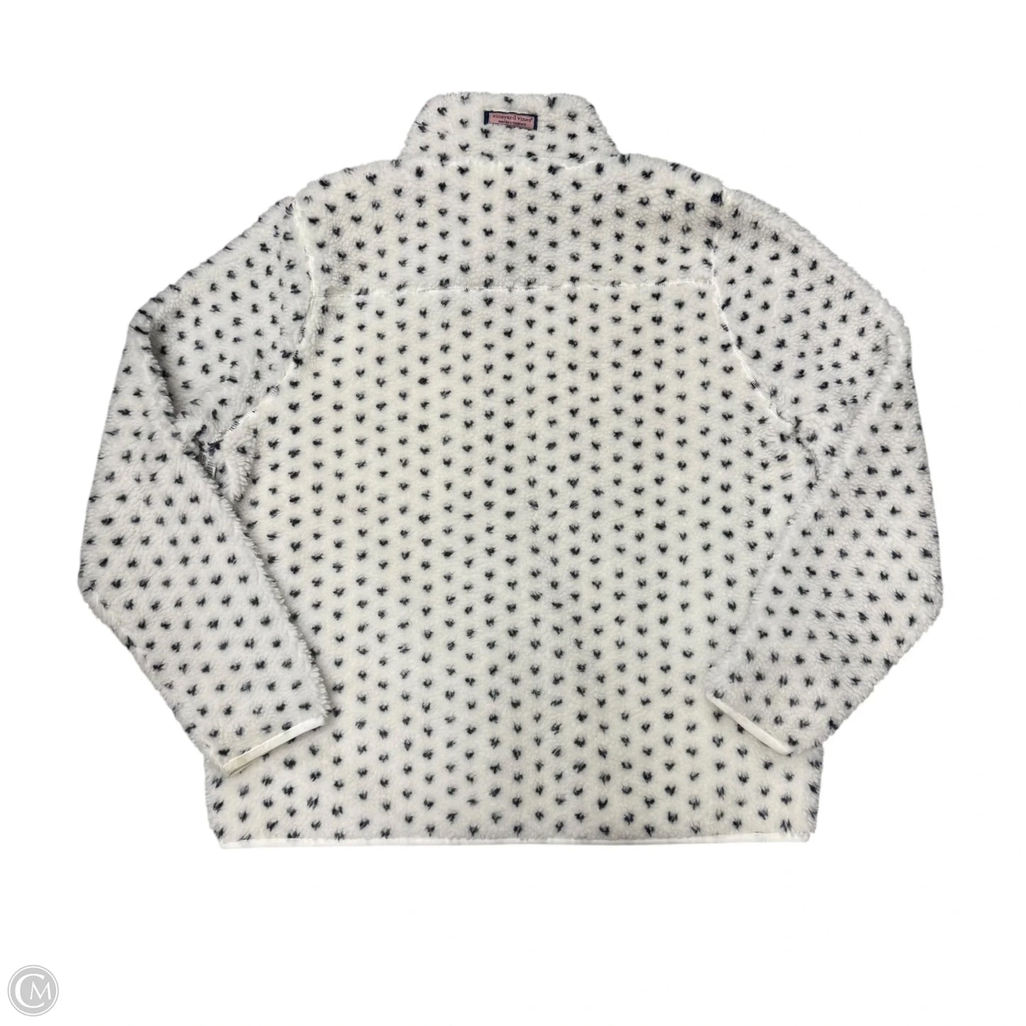 Sweatshirt Collar By Vineyard Vines In Blue & Cream, Size: L