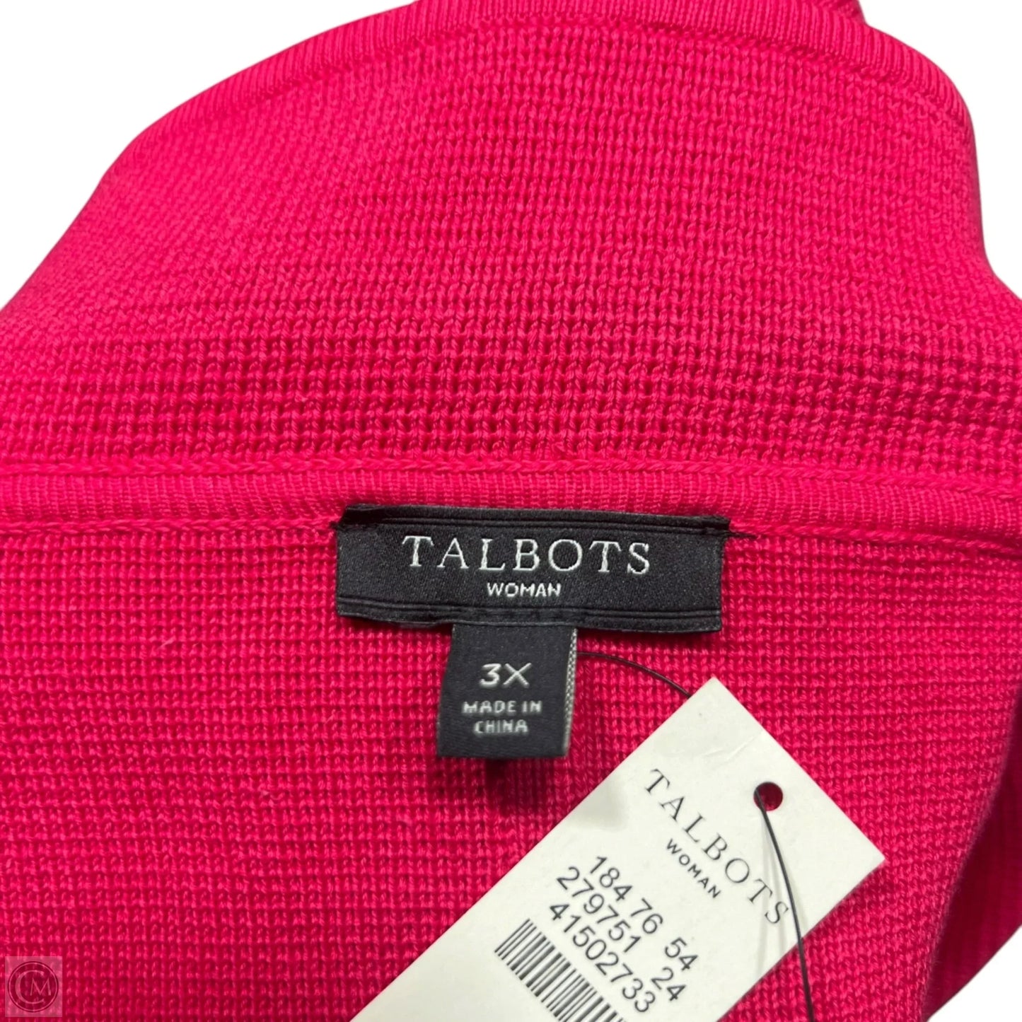 Sweater Cardigan By Talbots In Pink, Size: 3x