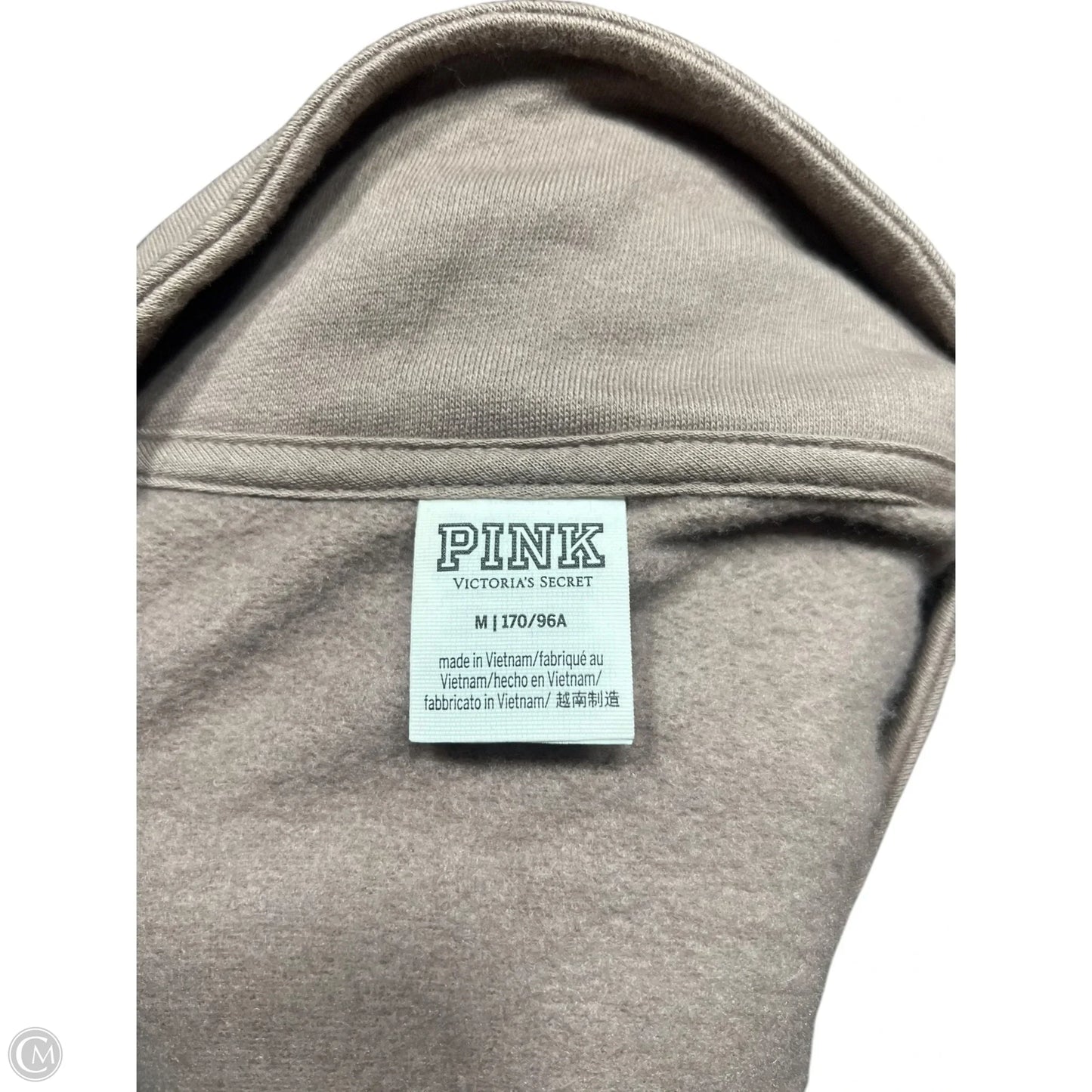 Sweatshirt Collar By Pink In Brown, Size: M