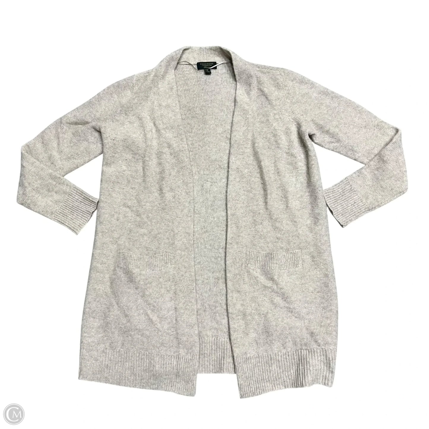 Sweater Cardigan Cashmere By Charter Club In Taupe, Size: M