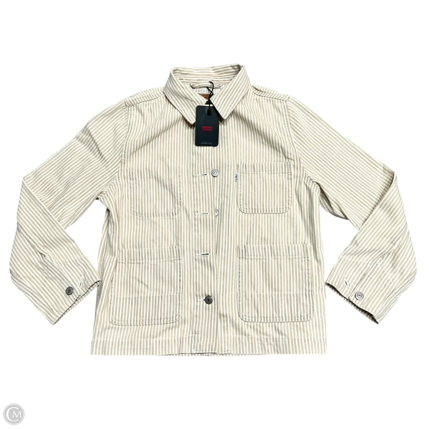 Jacket Denim By Levis In Tan Denim, Size: Xs