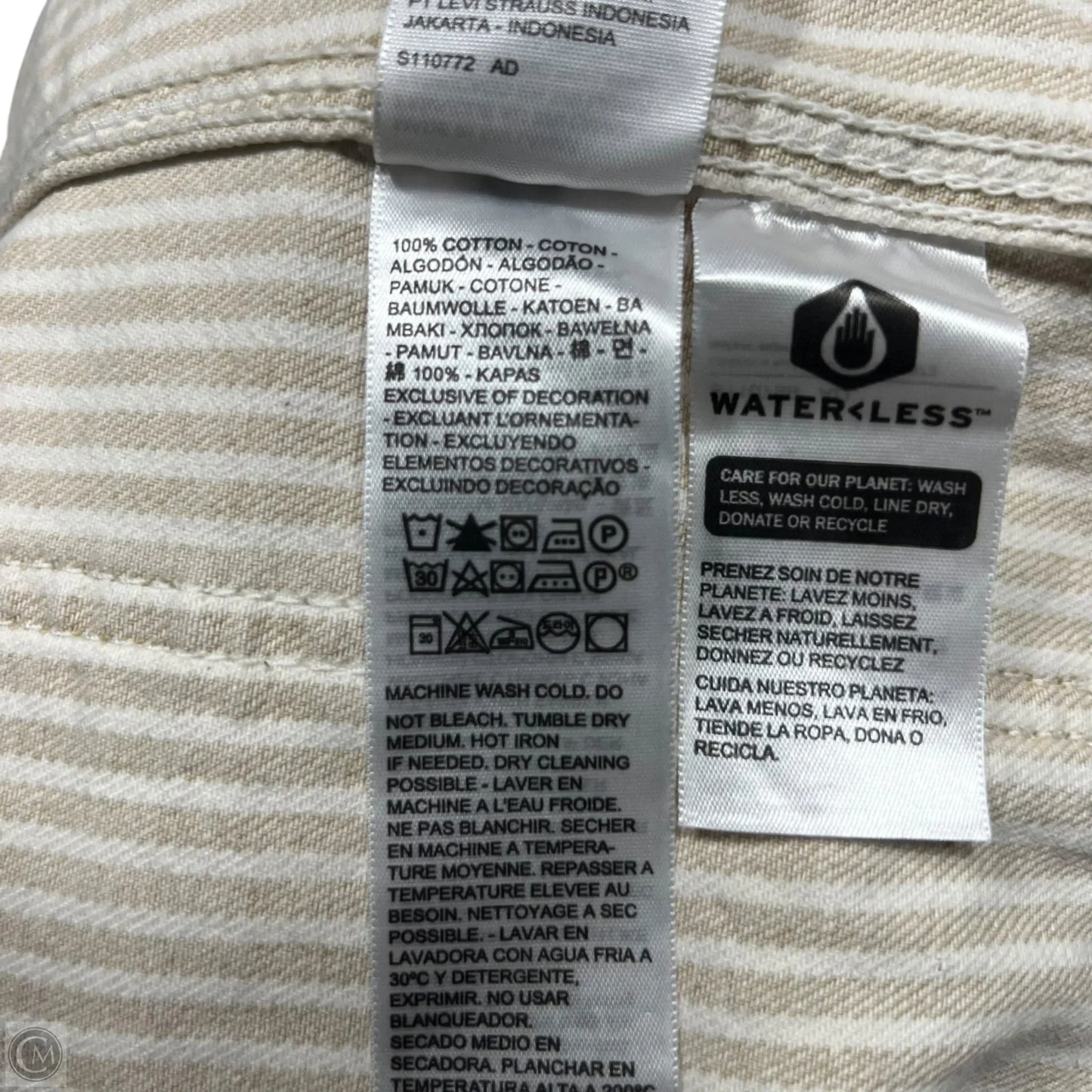 Jacket Denim By Levis In Tan Denim, Size: Xs
