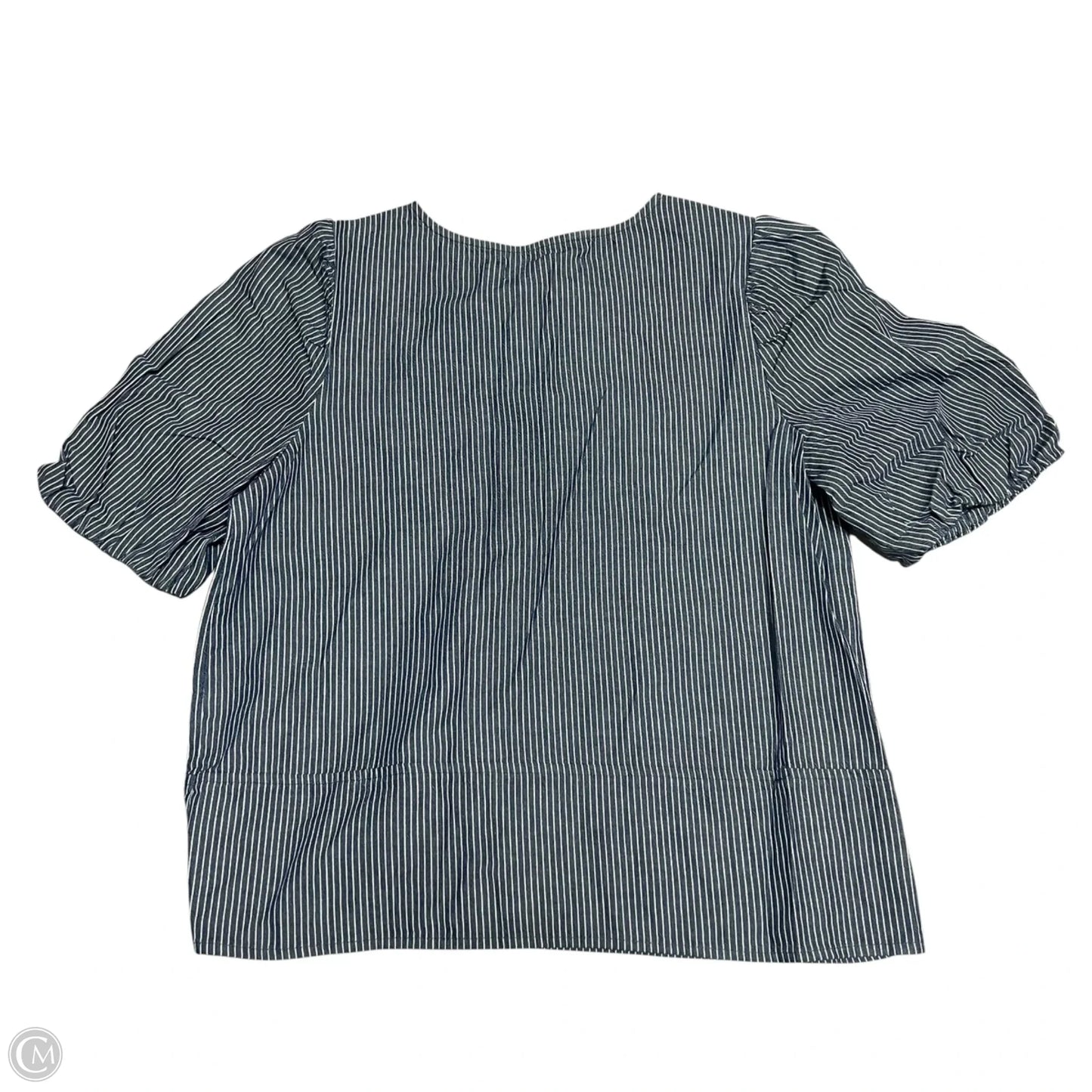 Top Short Sleeve By Loft In Blue & White, Size: Xs
