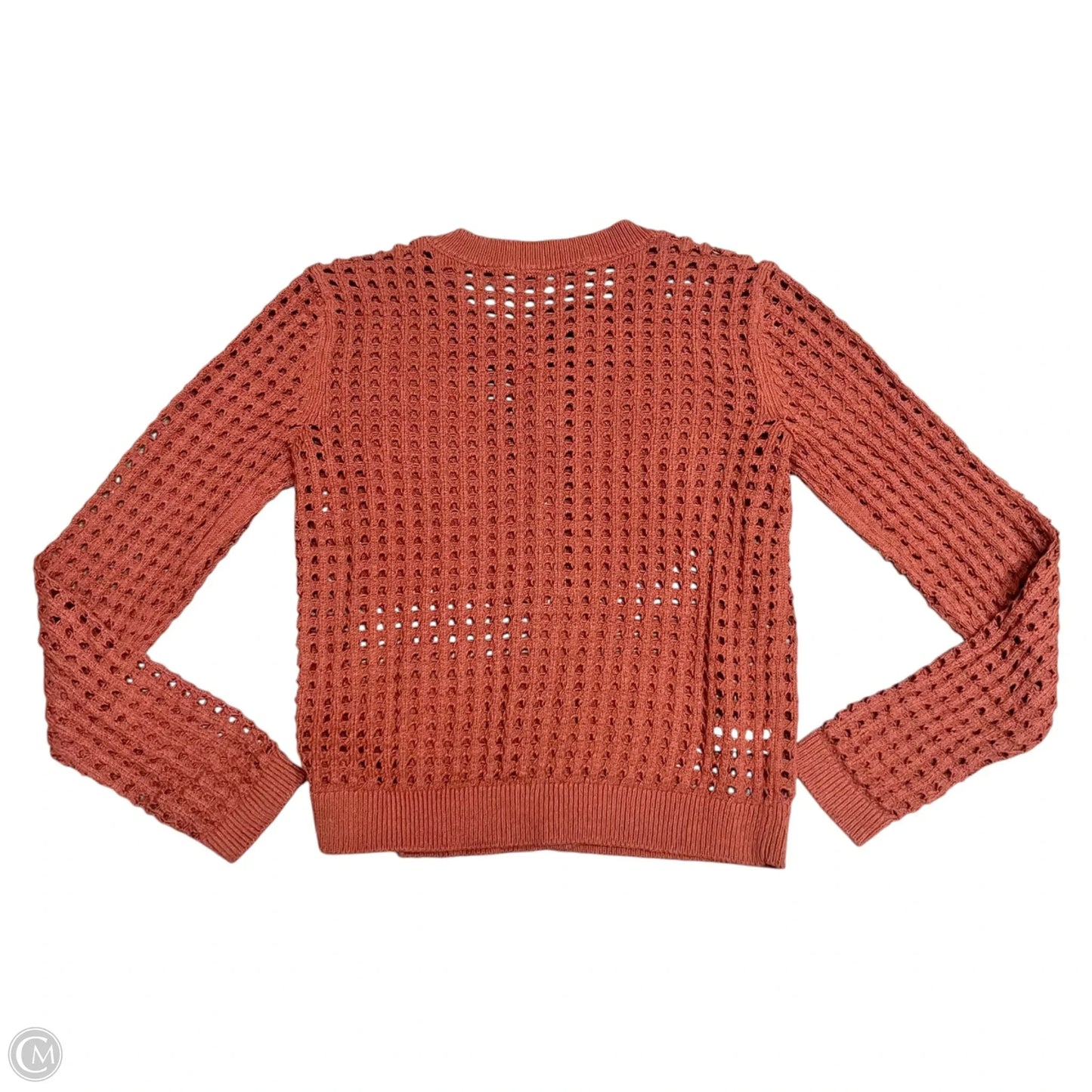 Sweater Cardigan By Loft In Orange, Size: Xs