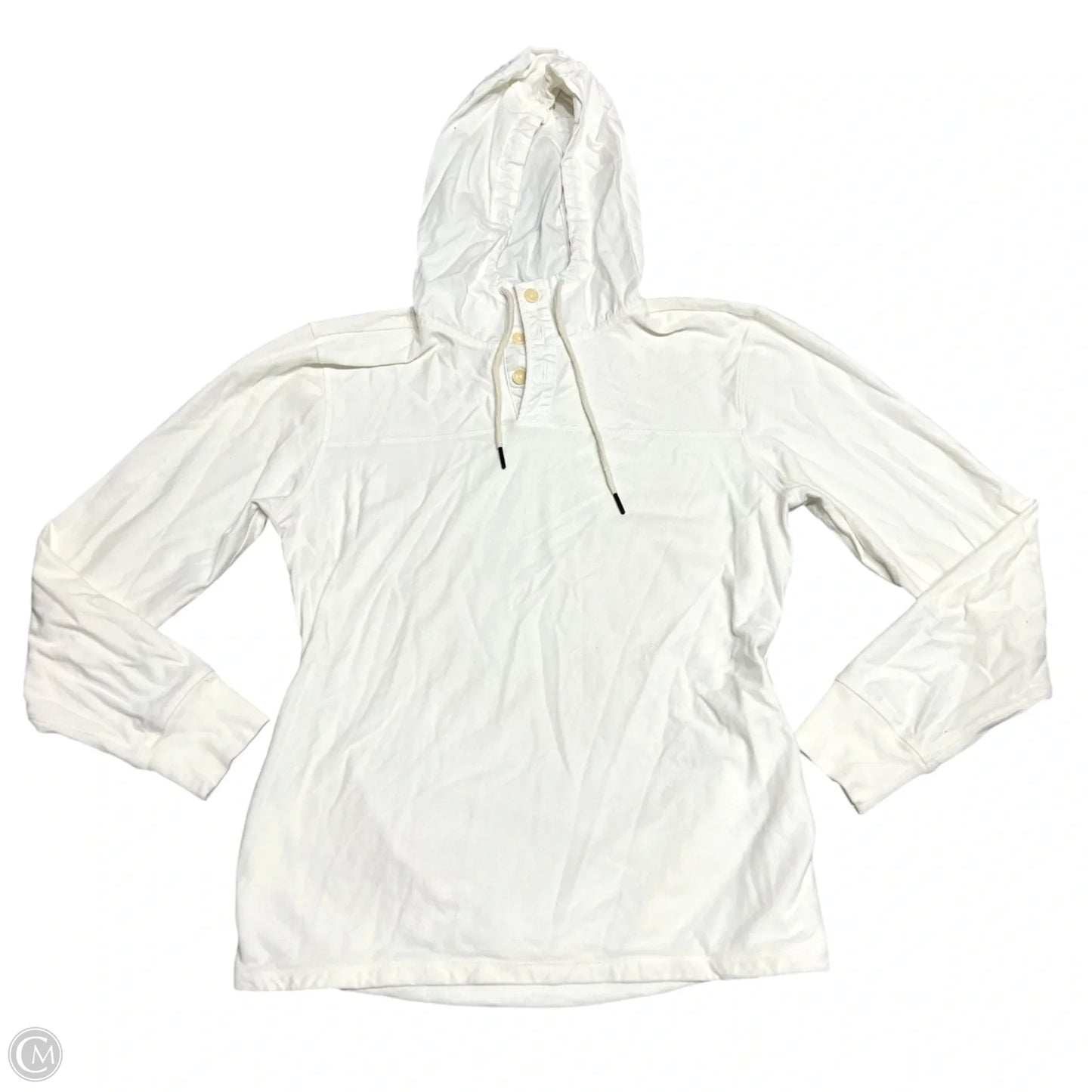 Sweatshirt Hoodie By Lucky Brand In Cream, Size: L