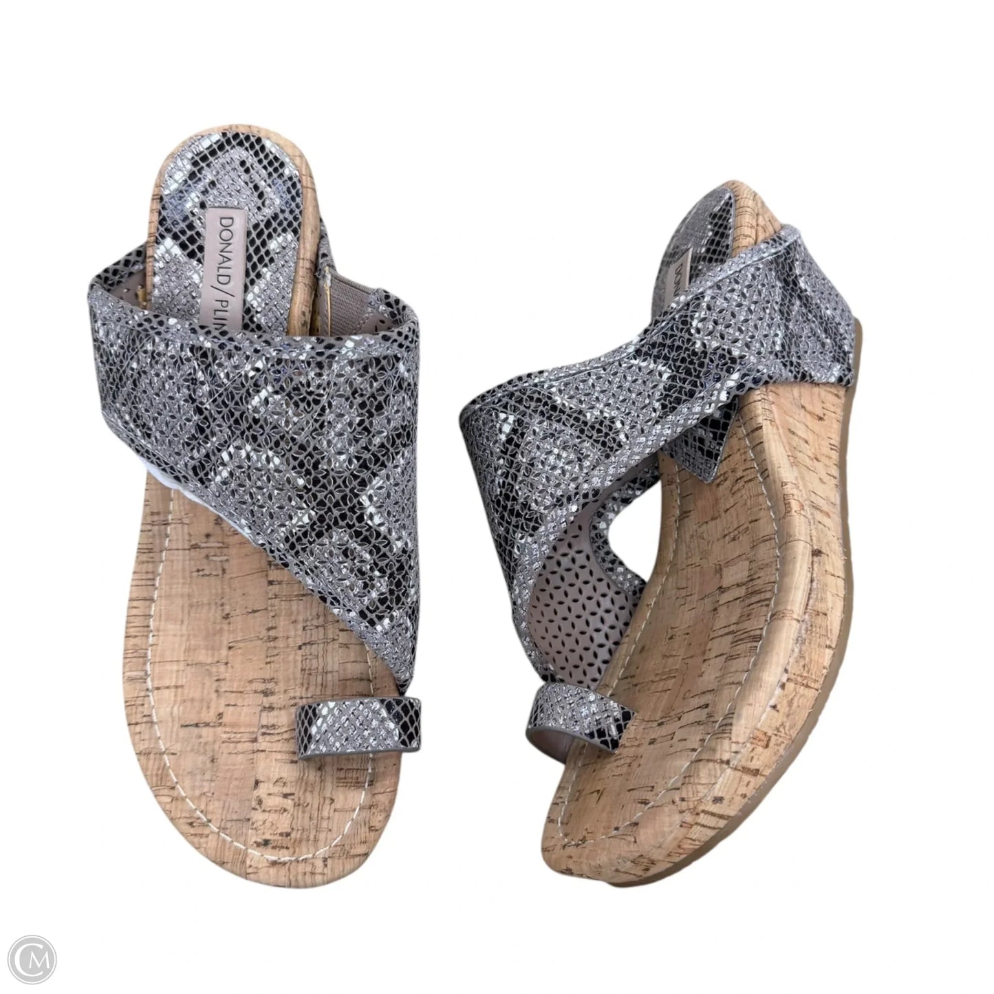 Sandals Heels Wedge By Donald Pliner In Taupe, Size: 7.5