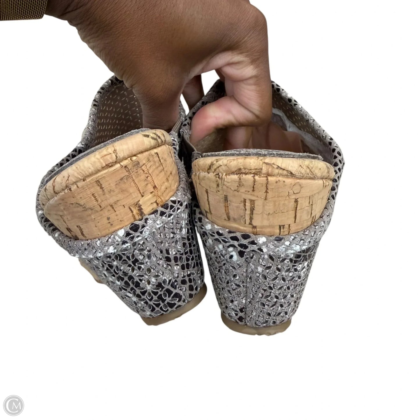 Sandals Heels Wedge By Donald Pliner In Taupe, Size: 7.5