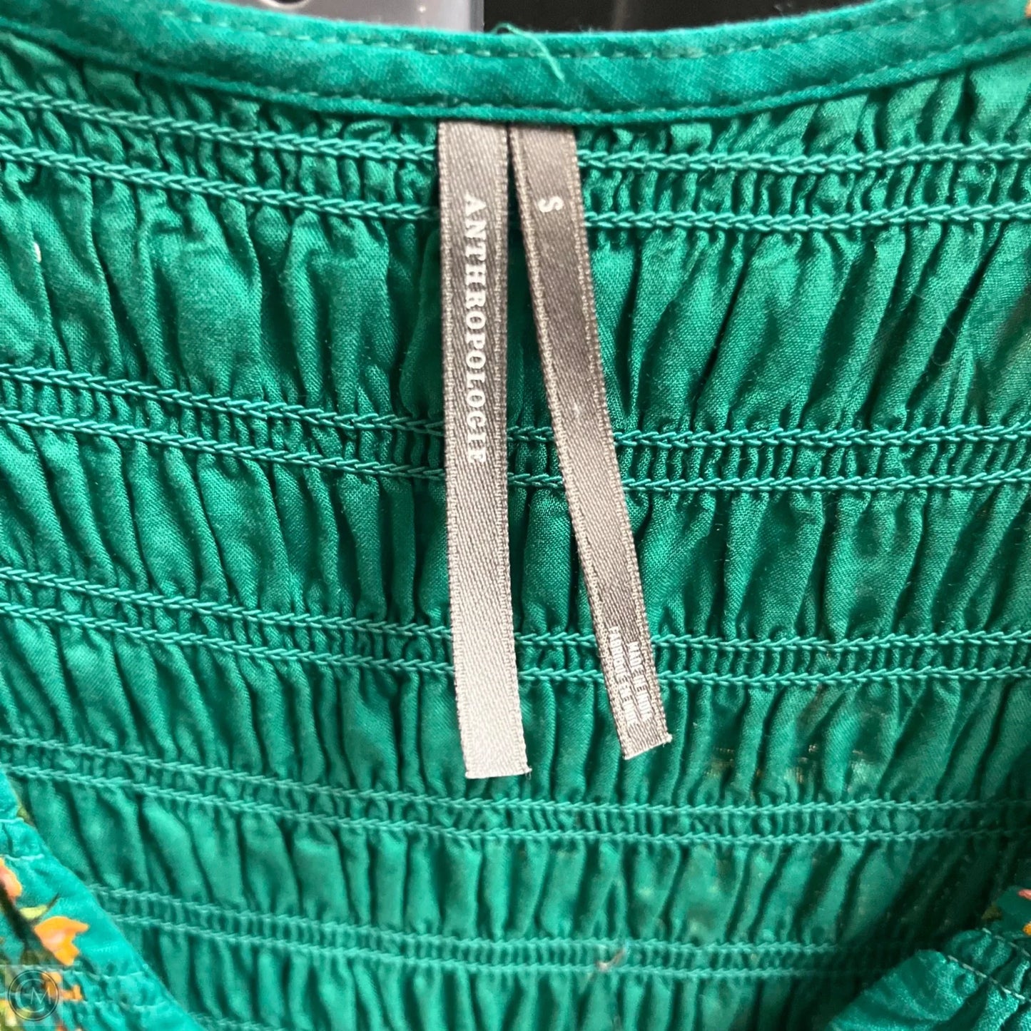 Dress Casual Maxi By Anthropologie In Green & Pink, Size: S