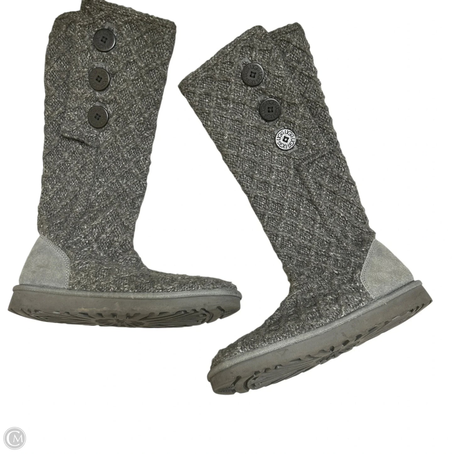 Boots Designer By Ugg In Grey, Size: 10