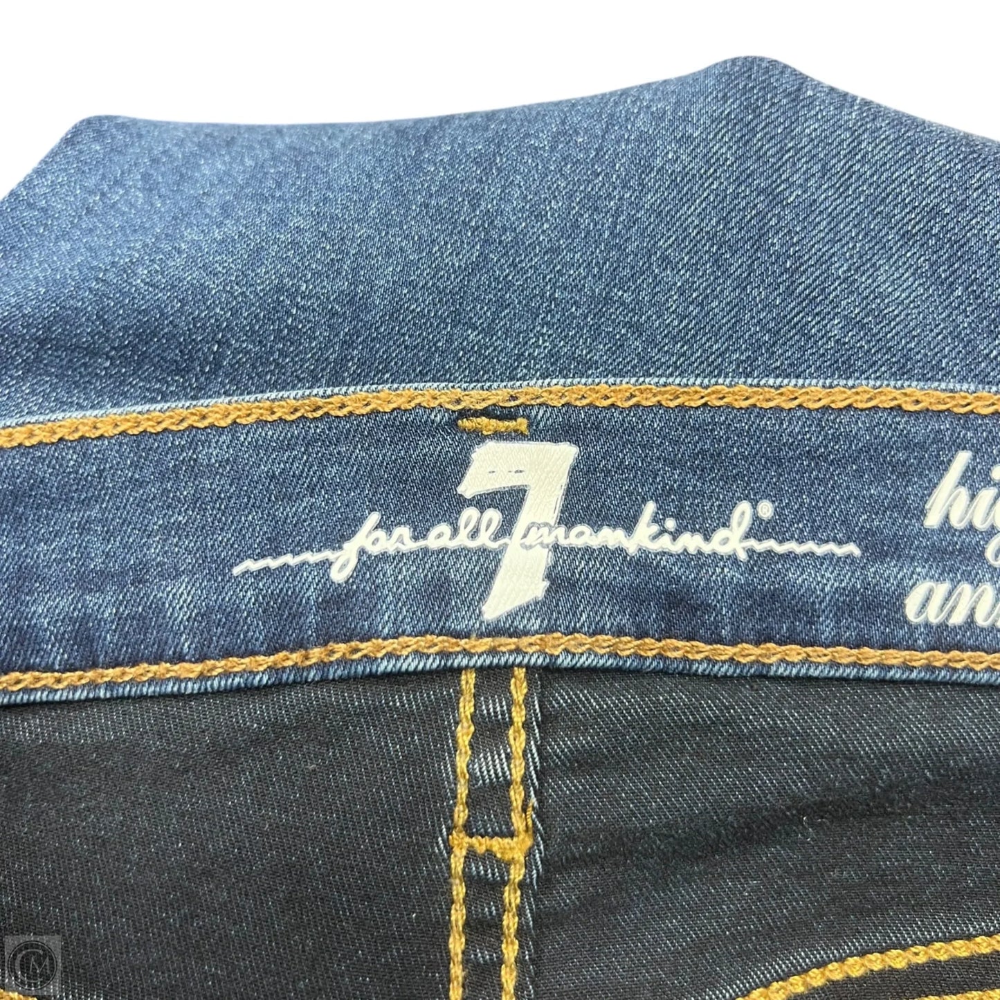 Jeans Skinny By 7 For All Mankind In Blue Denim, Size: 0