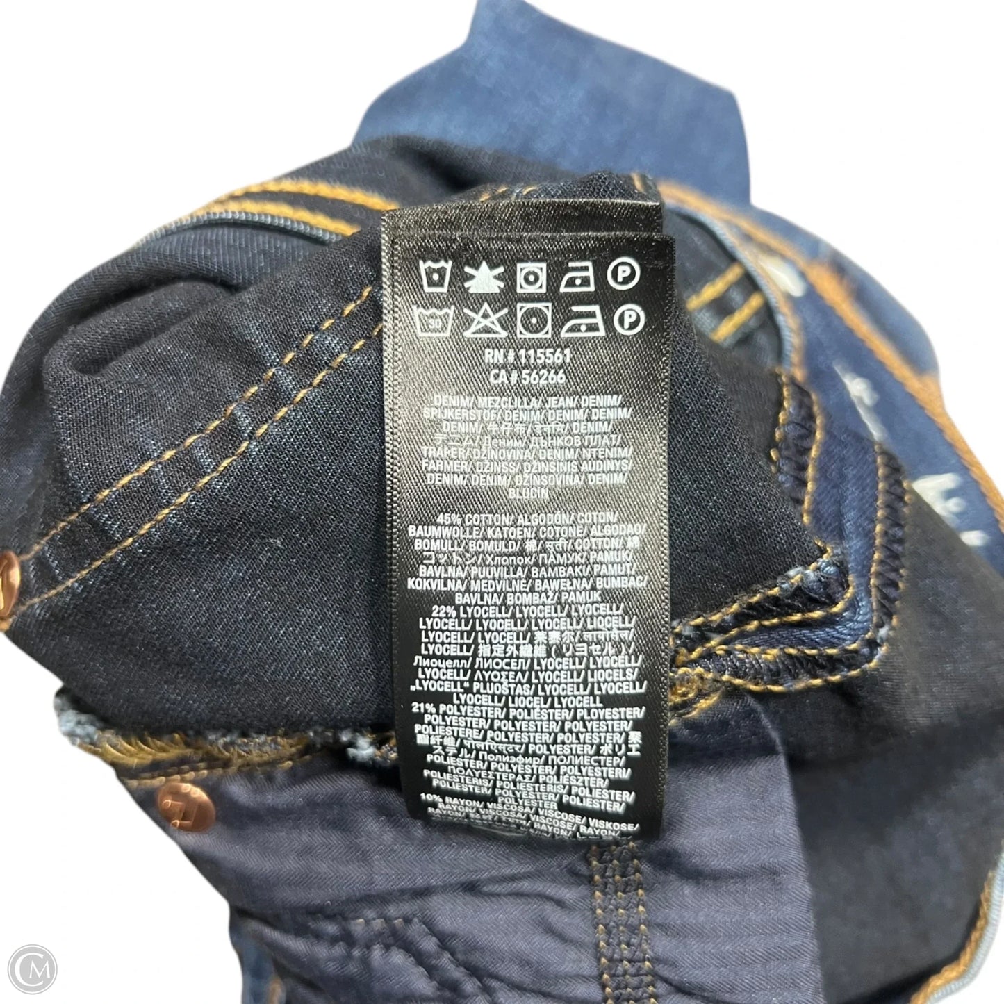 Jeans Skinny By 7 For All Mankind In Blue Denim, Size: 0