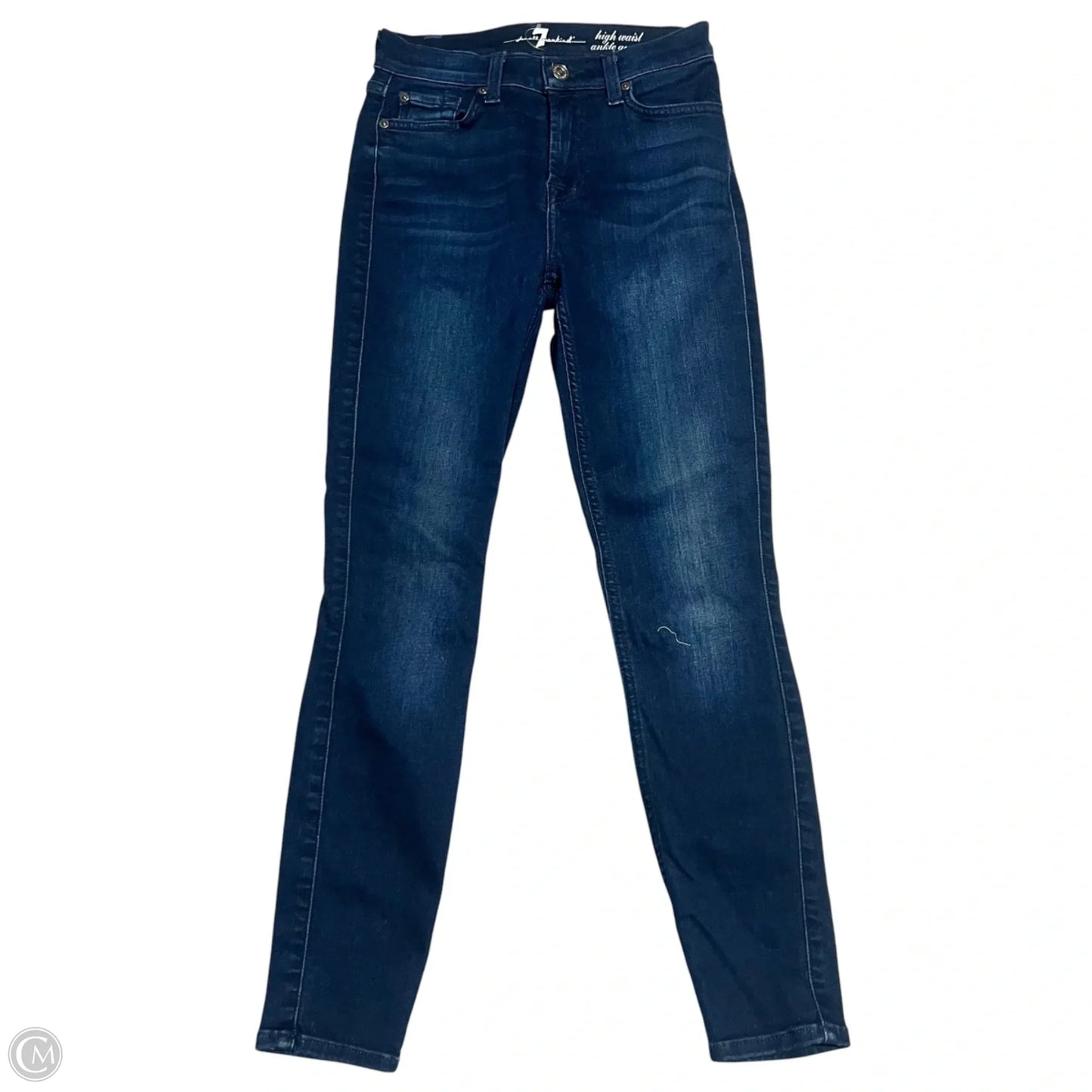 Jeans Skinny By 7 For All Mankind In Blue Denim, Size: 0