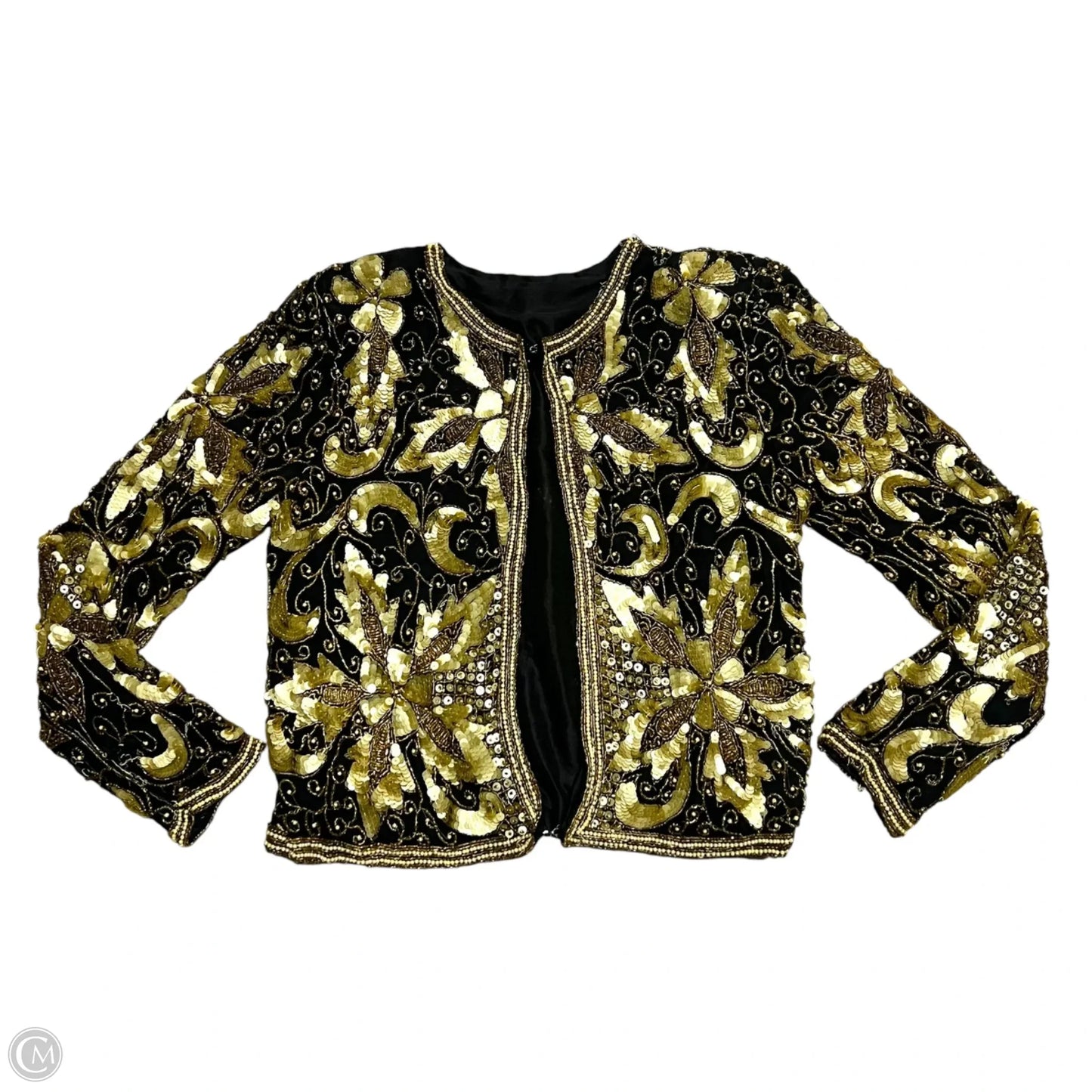 Blazer In Black & Gold, Size: S