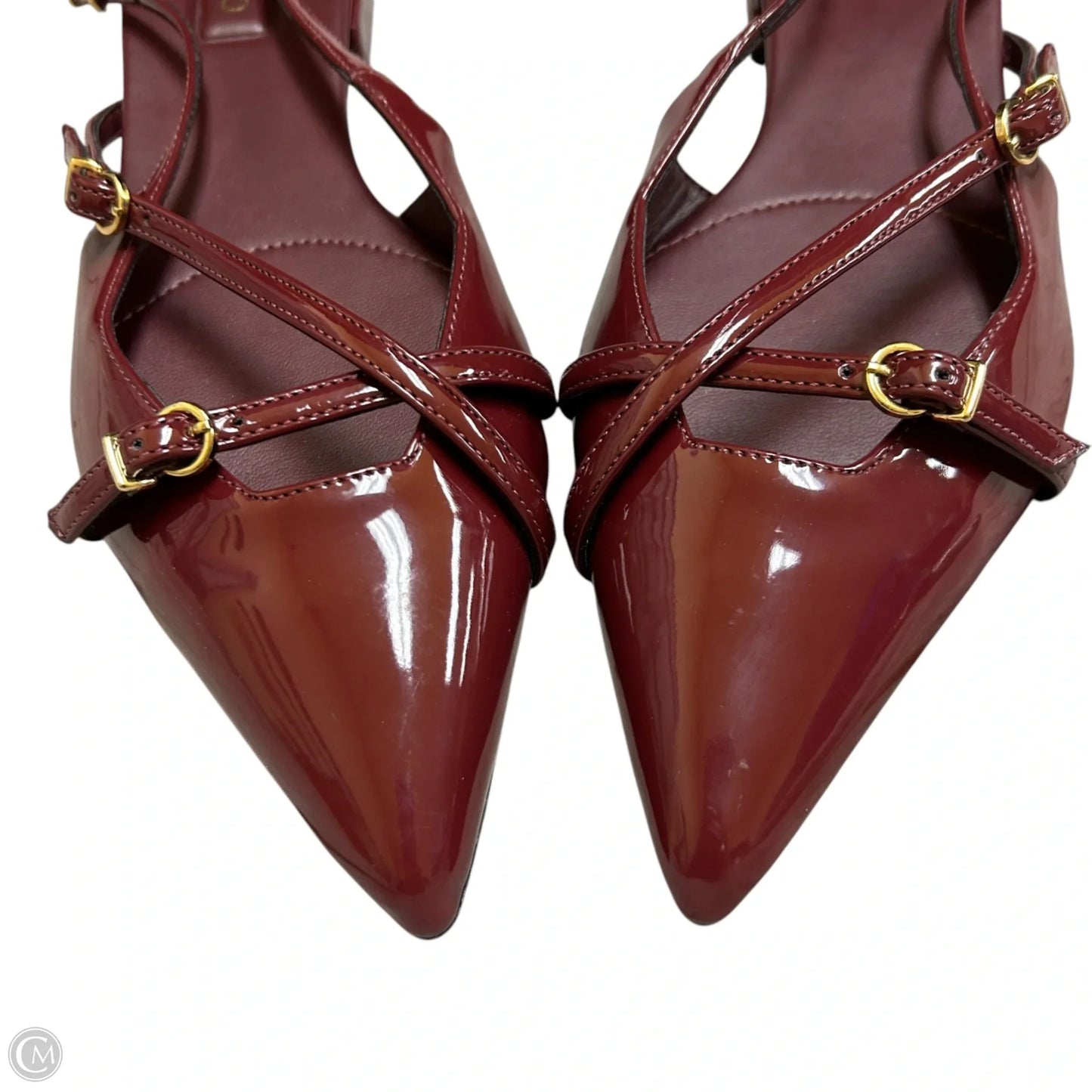 Shoes Flats By Arezzo In Maroon, Size: 8.5
