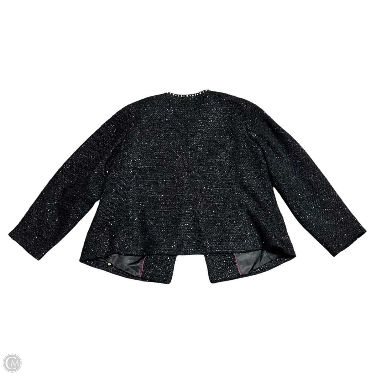 Blazer By Talbots In Black & Cream, Size: L