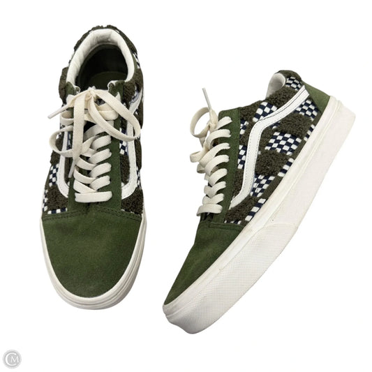 Shoes Sneakers By Vans In Cream & Green, Size: 8.5