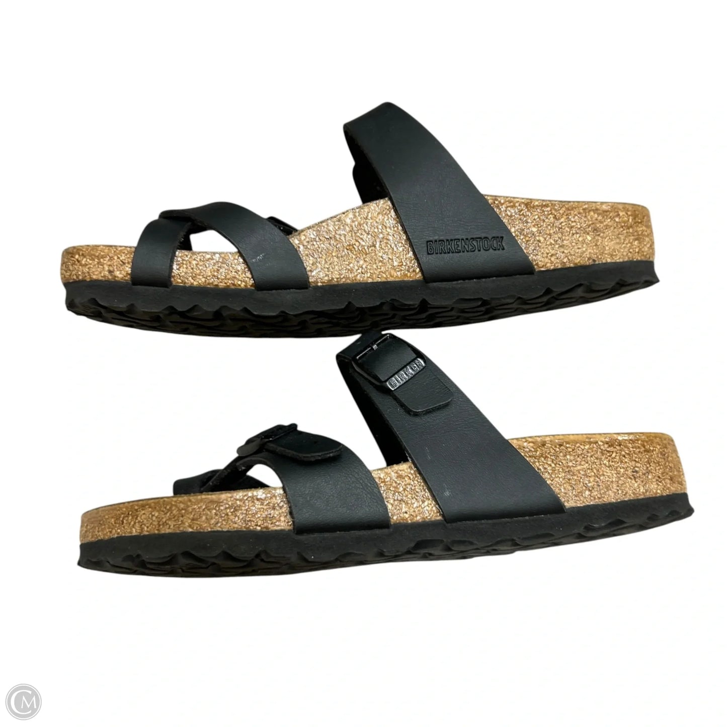 Sandals Flats By Birkenstock In Black, Size: 5.5