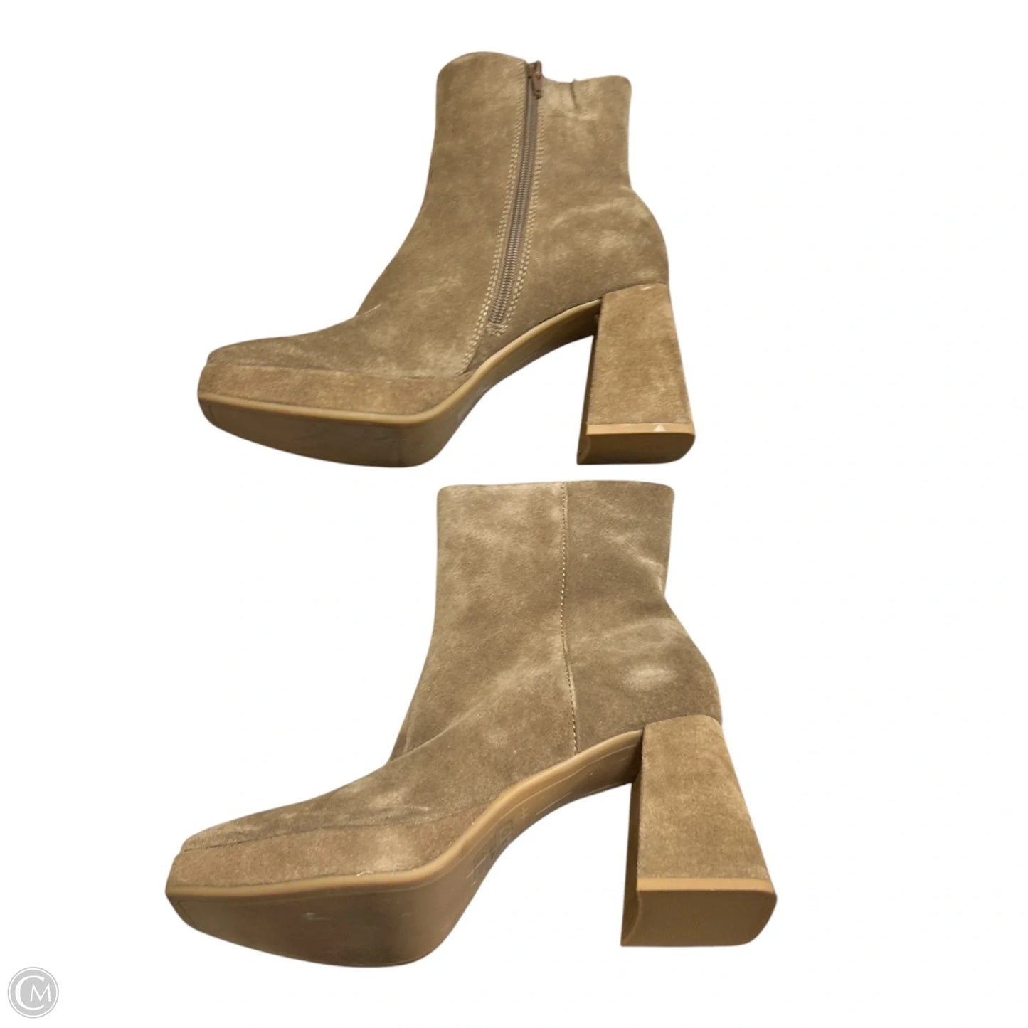 Boots Ankle Heels By Dolce Vita In Tan, Size: 7.5
