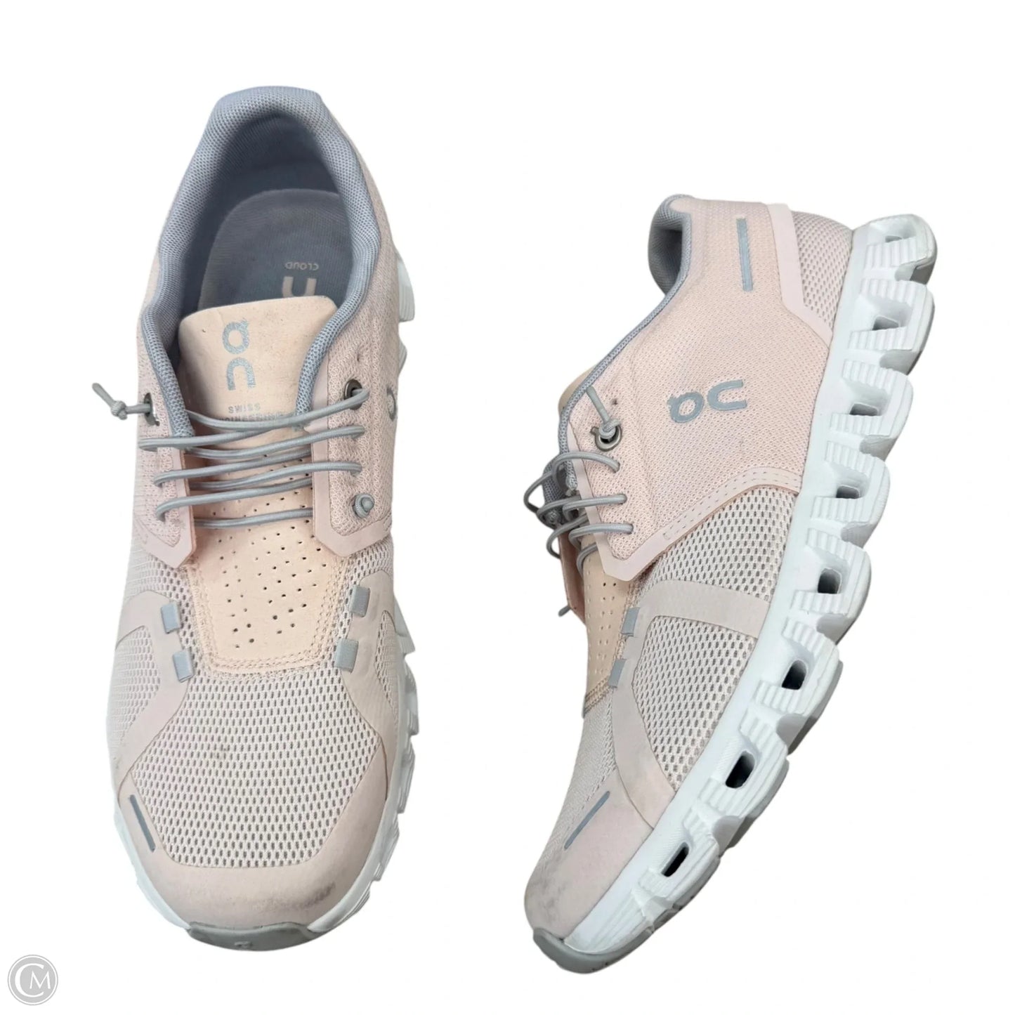 Shoes Athletic By On Cloud In Grey & Pink, Size: 9