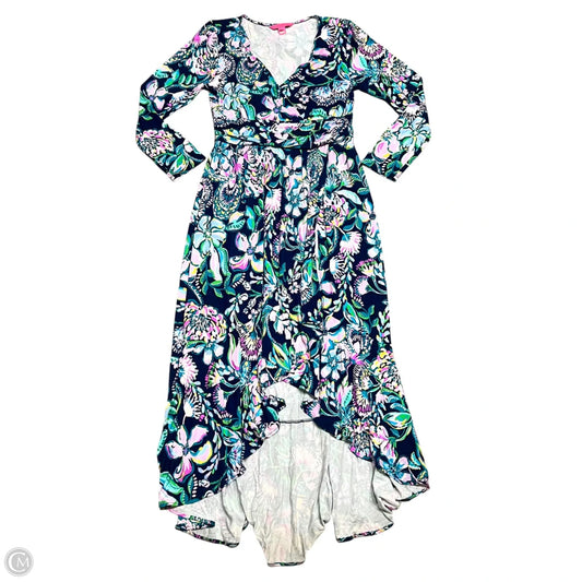 Dress Designer By Lilly Pulitzer In Blue & Green, Size: L