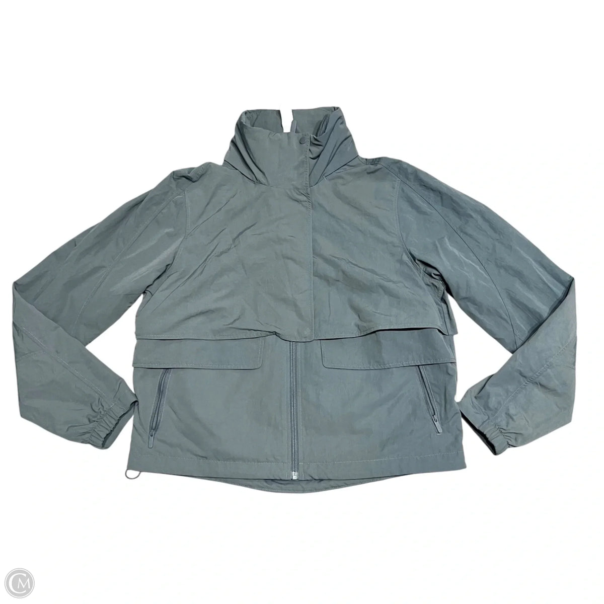 Athletic Jacket By Lululemon In Grey, Size: S