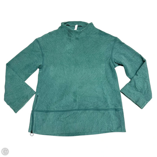 Athletic Top Long Sleeve Collar By Lululemon In Green, Size: M
